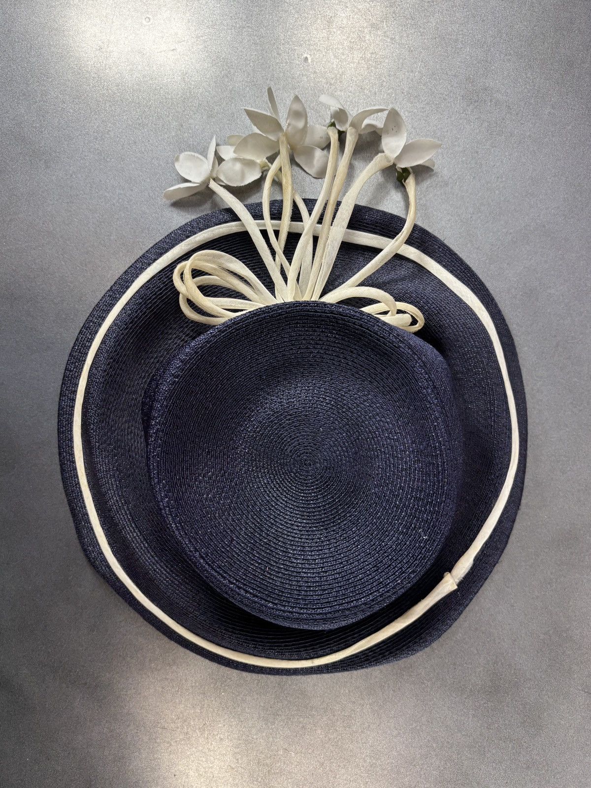 Yves Saint Laurent 1960s Yves Saint Laurent Hat Vintage YSL Straw Cap Floral Size ONE SIZE - 2 Thumbnail