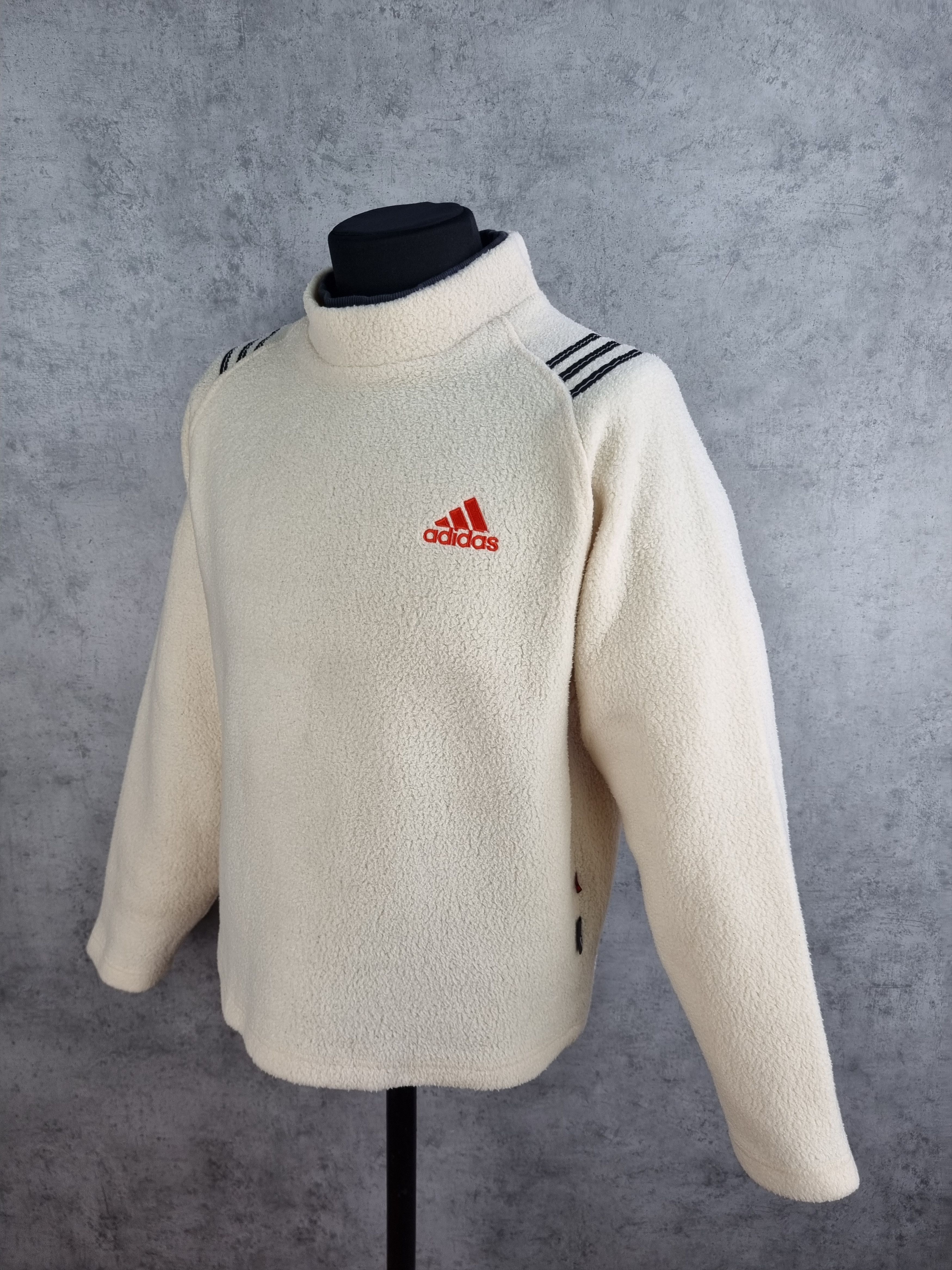 Adidas × Japanese Brand × Vintage 90s Adidas Soft Fleece Oversized Sweat Size US M / EU 48-50 / 2 - 18 Thumbnail