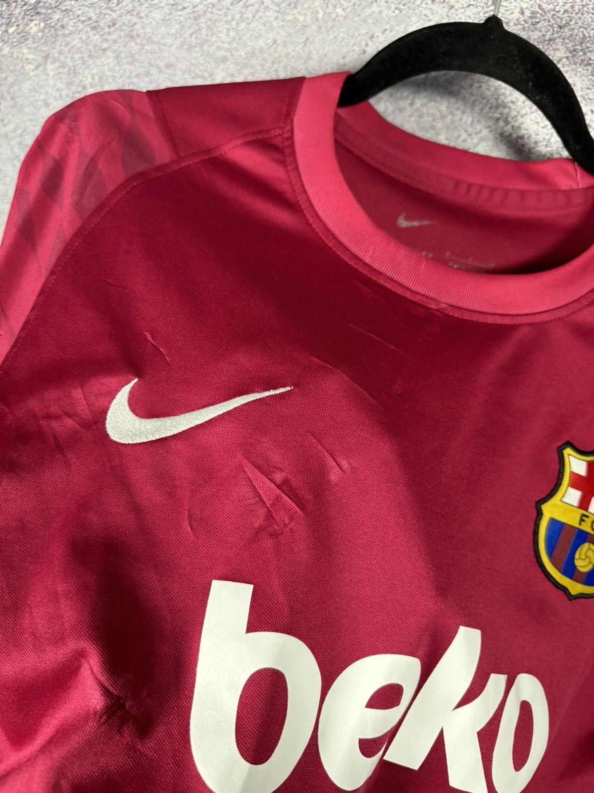 Nike × Vintage Vintage Barcelona Training Pre Match Nike Jersey Blokcore S Size US S / EU 44-46 / 1 - 7 Thumbnail