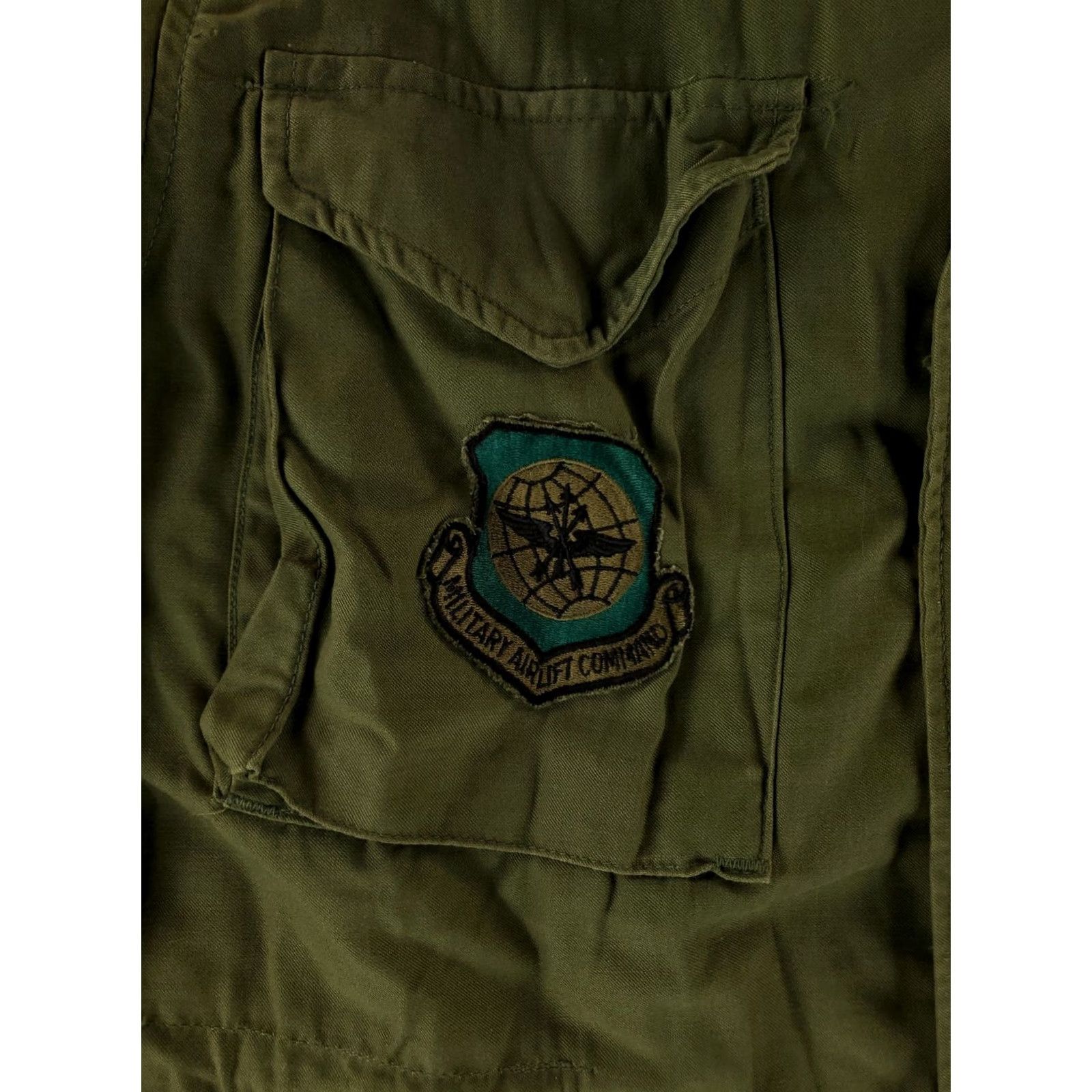 Alpha Industries VINTAGE Alpha Industries M65 Jacket Airlift Command Olive Green Mens M Short Green Military Jacket M Mens Size US 31 - 2 Thumbnail