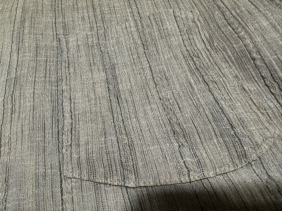 Japanese Brand 🔥Nice Vintage Japanese Pleated Shirt Solid Textured Size US L / EU 52-54 / 3 - 4 Thumbnail