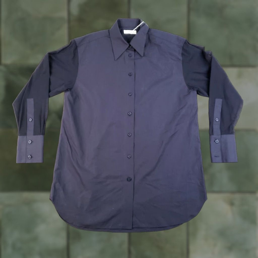 Vintage Lafayette 148 Shirt Womens Large Blue Button-Up Lightweight Cotton NWT Button-Up Shirt Womens Large Blue NWT Size L / US 10 / IT 46 - 1 Thumbnail