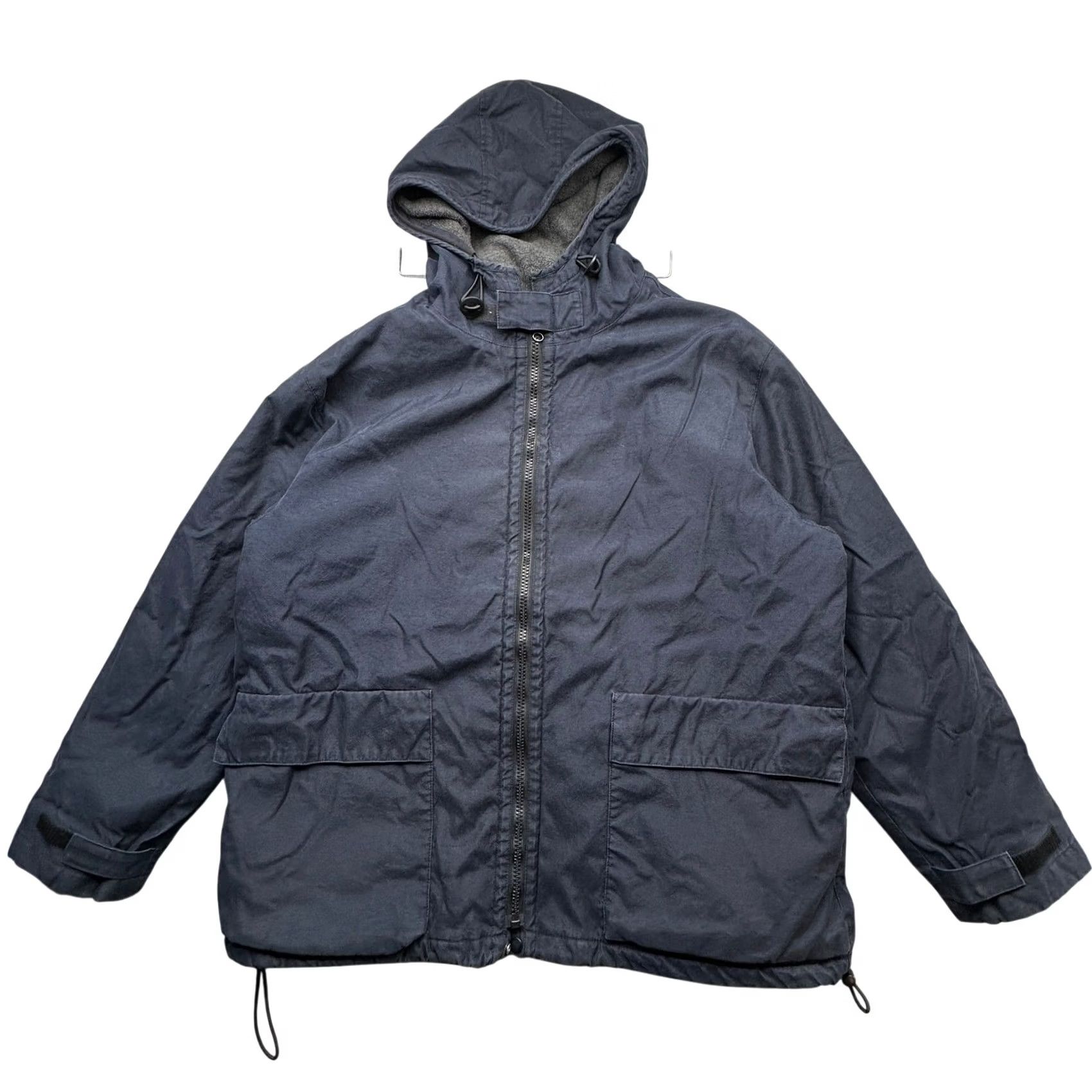 J.Crew J.CREW Jacket Men XL Navy Blue Fleece Lined Field Full Zip Utility Coat/Cotton Nylon Zipper Pockets Hooded Long Casual Outdoor Size US XL / EU 56 / 4 - 2 Thumbnail