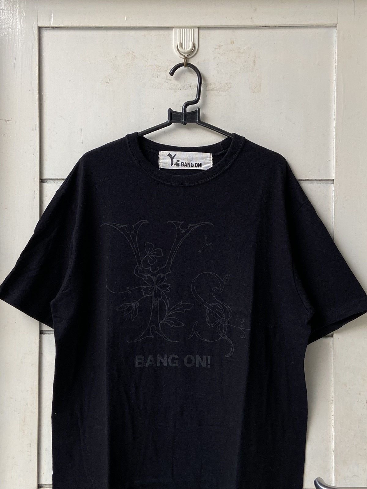 Yohji Yamamoto Y’S BANG ON! Black Logo T-Shirt Size US M / EU 48-50 / 2 - 10 Thumbnail
