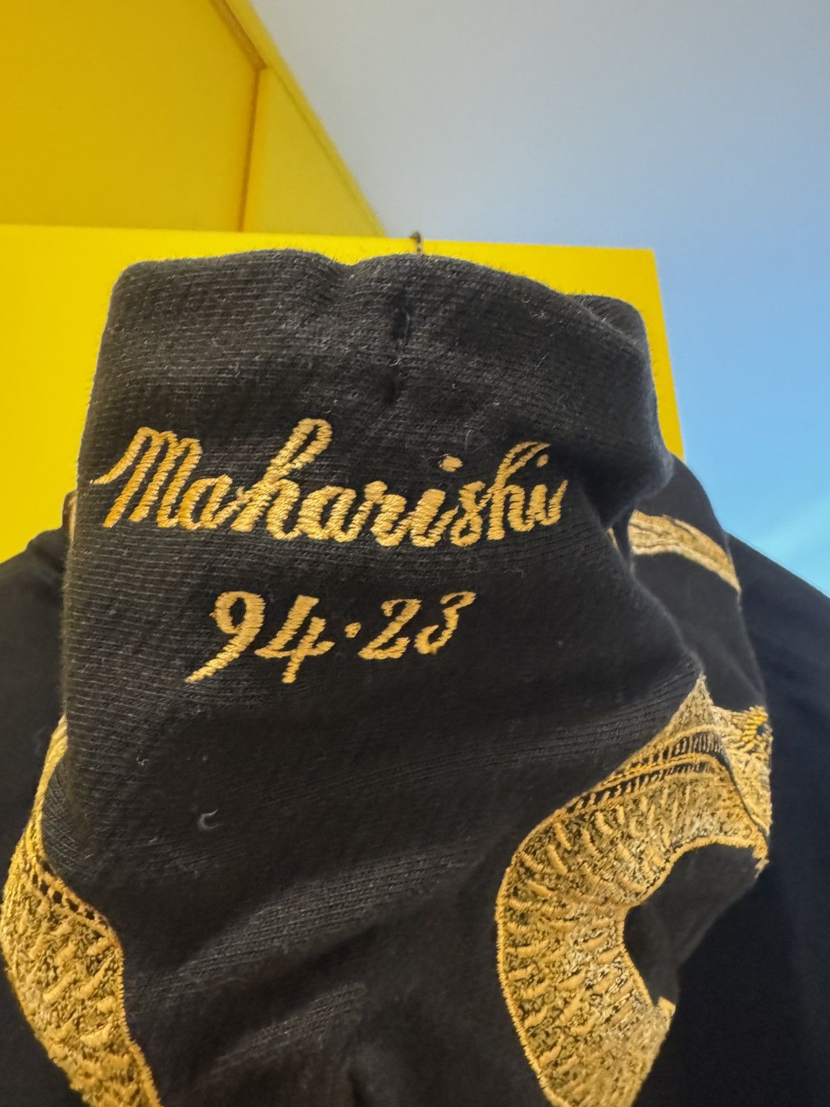 Maharishi MAHARISHI DRAGON EMBROIDERED HOODED SWEAT GOLDEN BLACK Size US L / EU 52-54 / 3 - 3 Thumbnail
