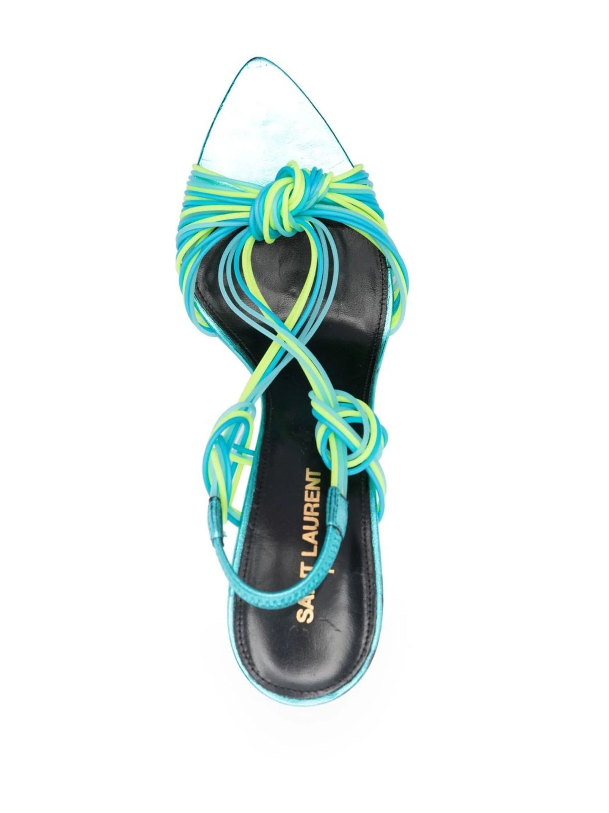 Saint Laurent Paris o1s1wg111024 Pool Sandals Tpu Metallized Leather Multicolor Size US 10.5 / IT 40.5 - 4 Thumbnail