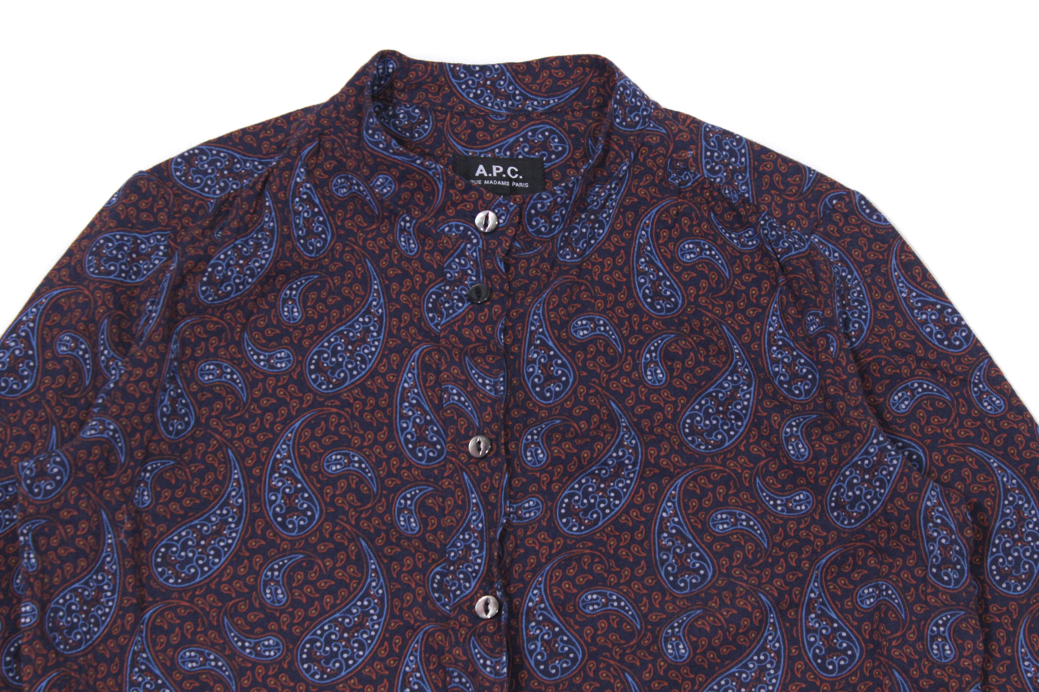 A.P.C. Paisley Printed Shirt Size M / US 6-8 / IT 42-44 - 4 Thumbnail