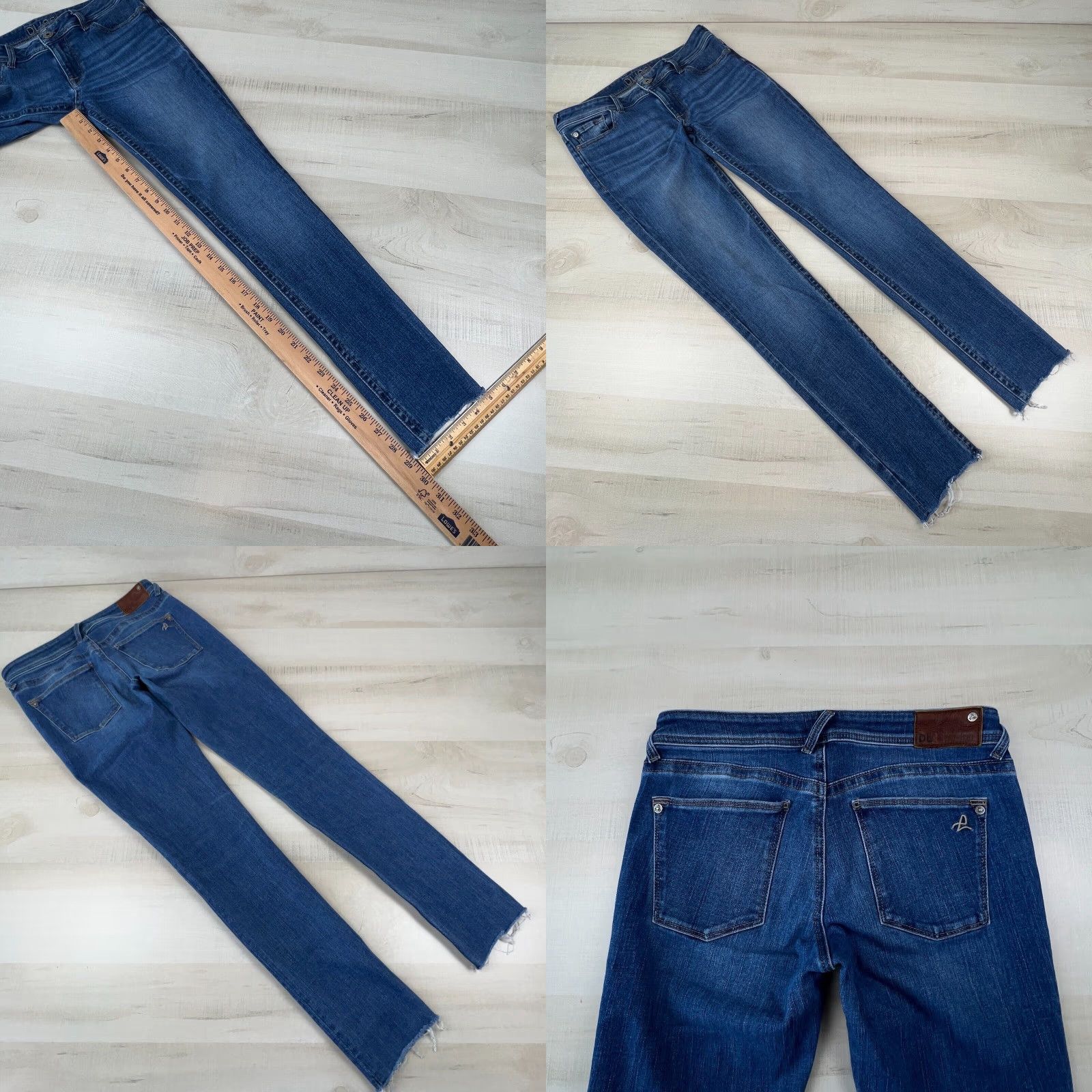 DL1961 DL 1961 Womens 27 Low Rise Skinny Blue Stretch Denim Jeans Cotton Blend Size 27" / US 4 / IT 40 - 8 Thumbnail