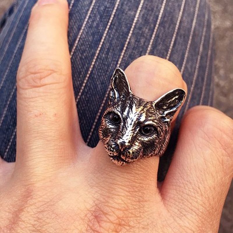Jewelry Big head cat ring Size ONE SIZE - 1 Preview