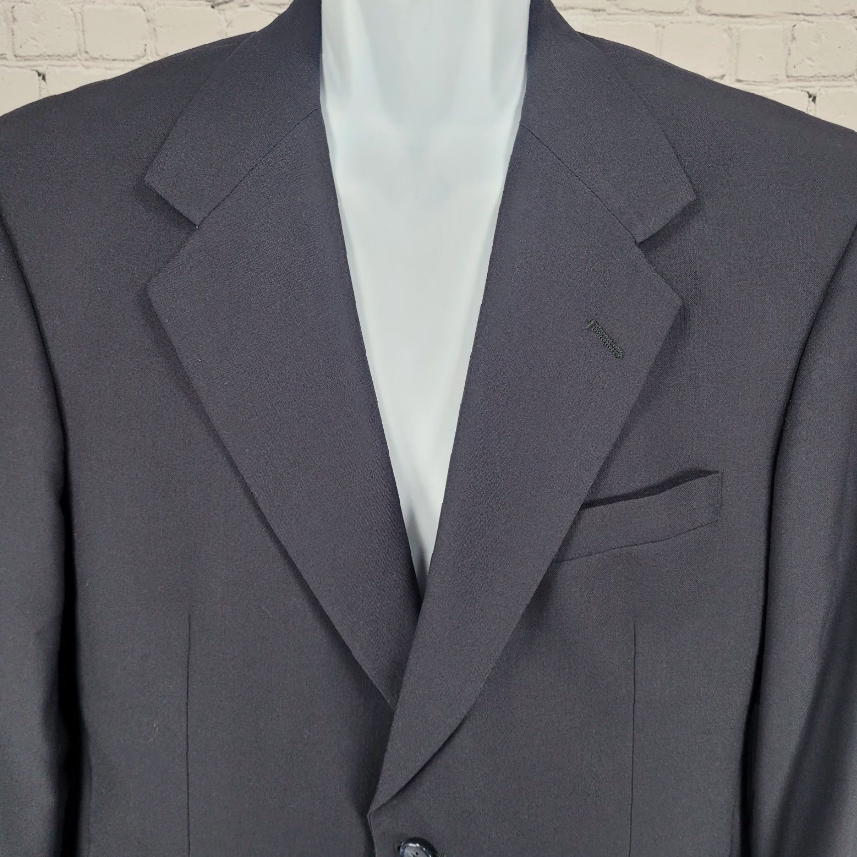 Vintage VTG H. Oritsky DW Zemke Dark Navy 2 Button Vented Notch Blazer Sport Coat US 39S Size 40R - 6 Thumbnail