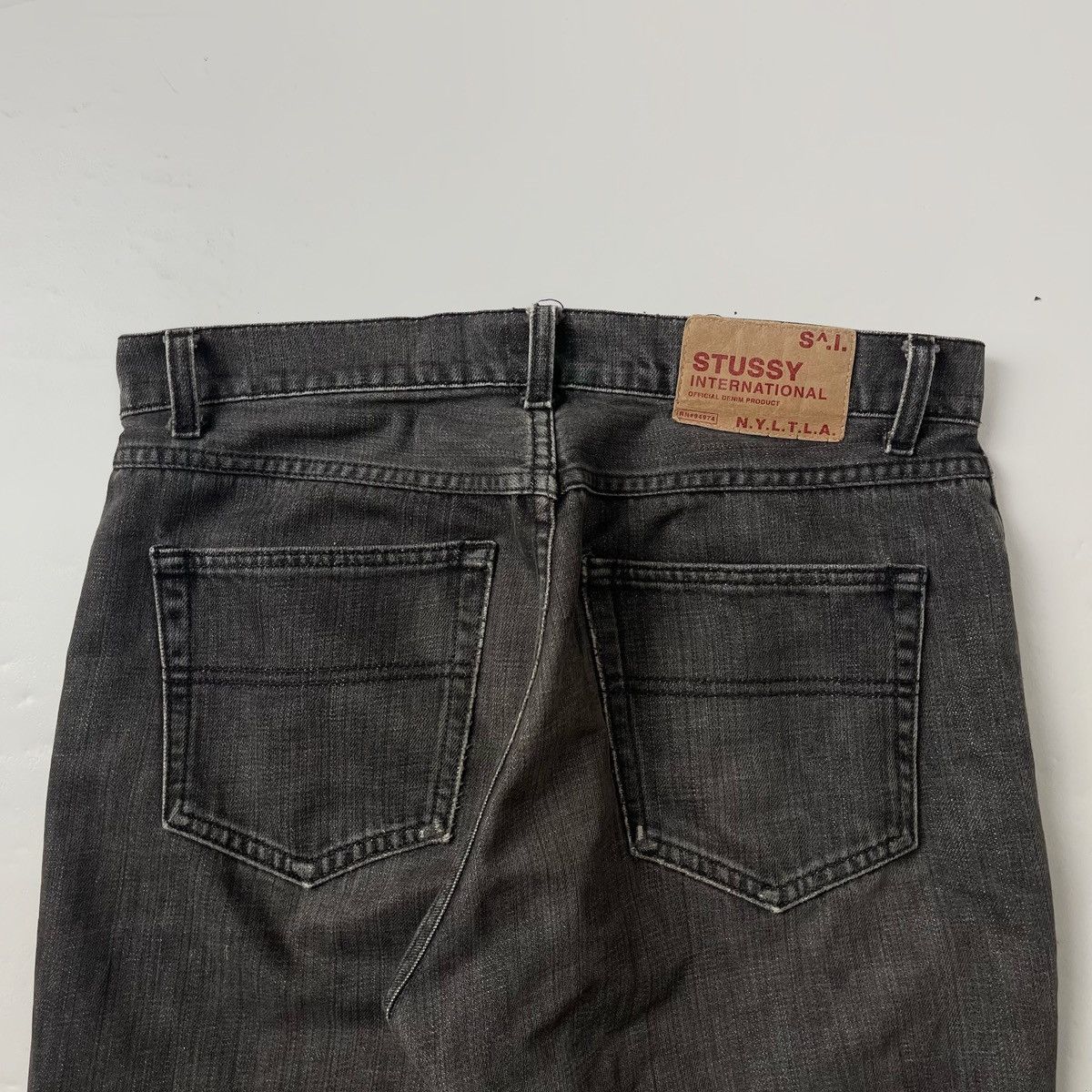 Stussy × Vintage VINTAGE 00's BLACK JEANS STUSSY Size US 32 / EU 48 - 1 Thumbnail