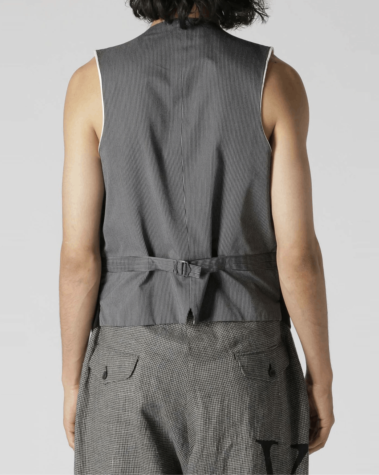 Yohji Yamamoto Yohji Yamamoto Pour Homme - Double Layered Switching Vest Size US L / EU 52-54 / 3 - 9 Thumbnail