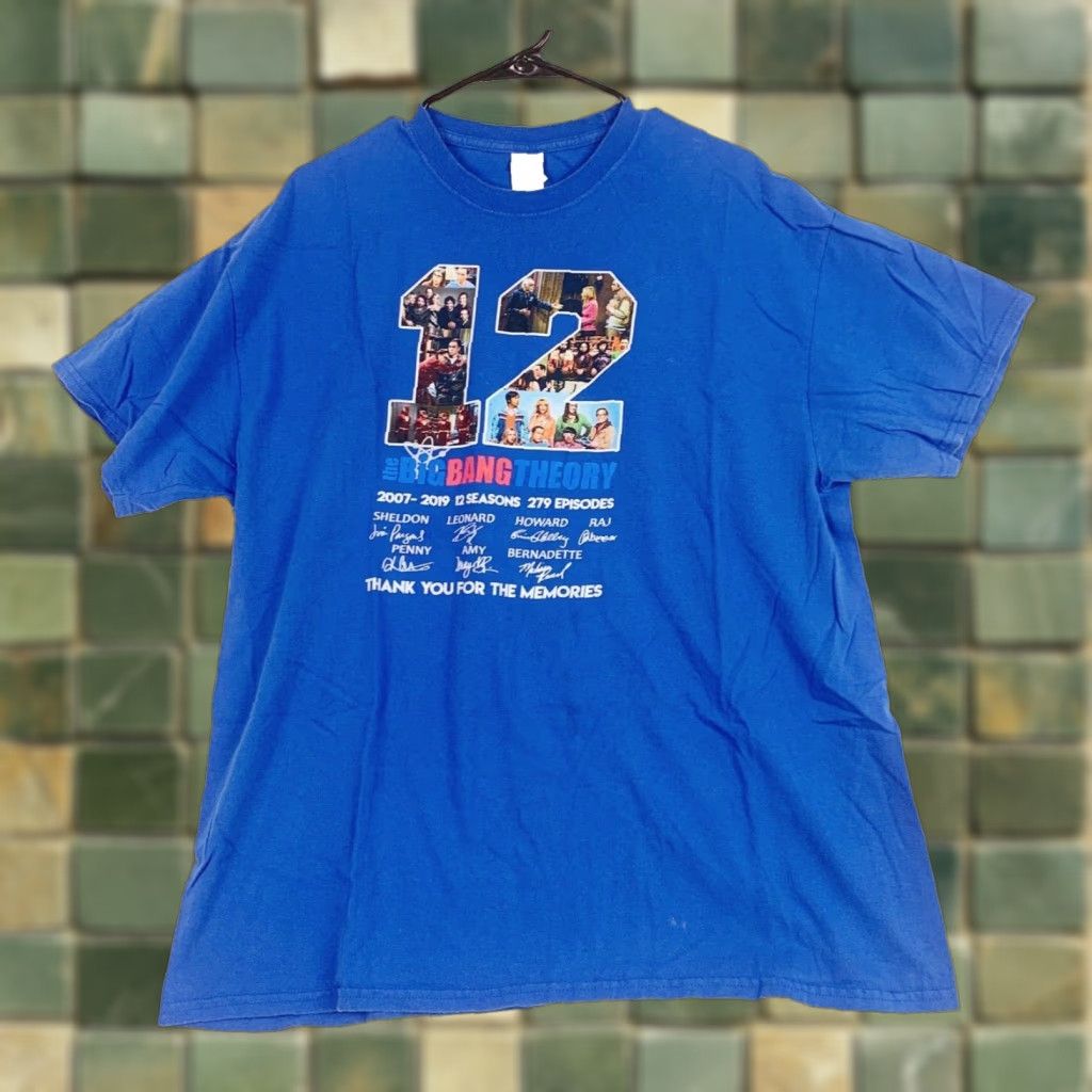 Gildan The Big Bang Theory 2007-2019 12 Seasons Finale Fan Blue Tee T-Shirt XL Size US XL / EU 56 / 4 - 1 Thumbnail