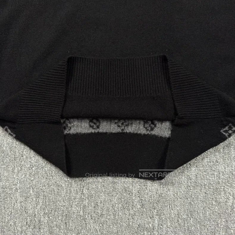 Louis Vuitton Louis Vuitton Black Back Full Print Cashmere Sweater Size US L / EU 52-54 / 3 - 4 Thumbnail