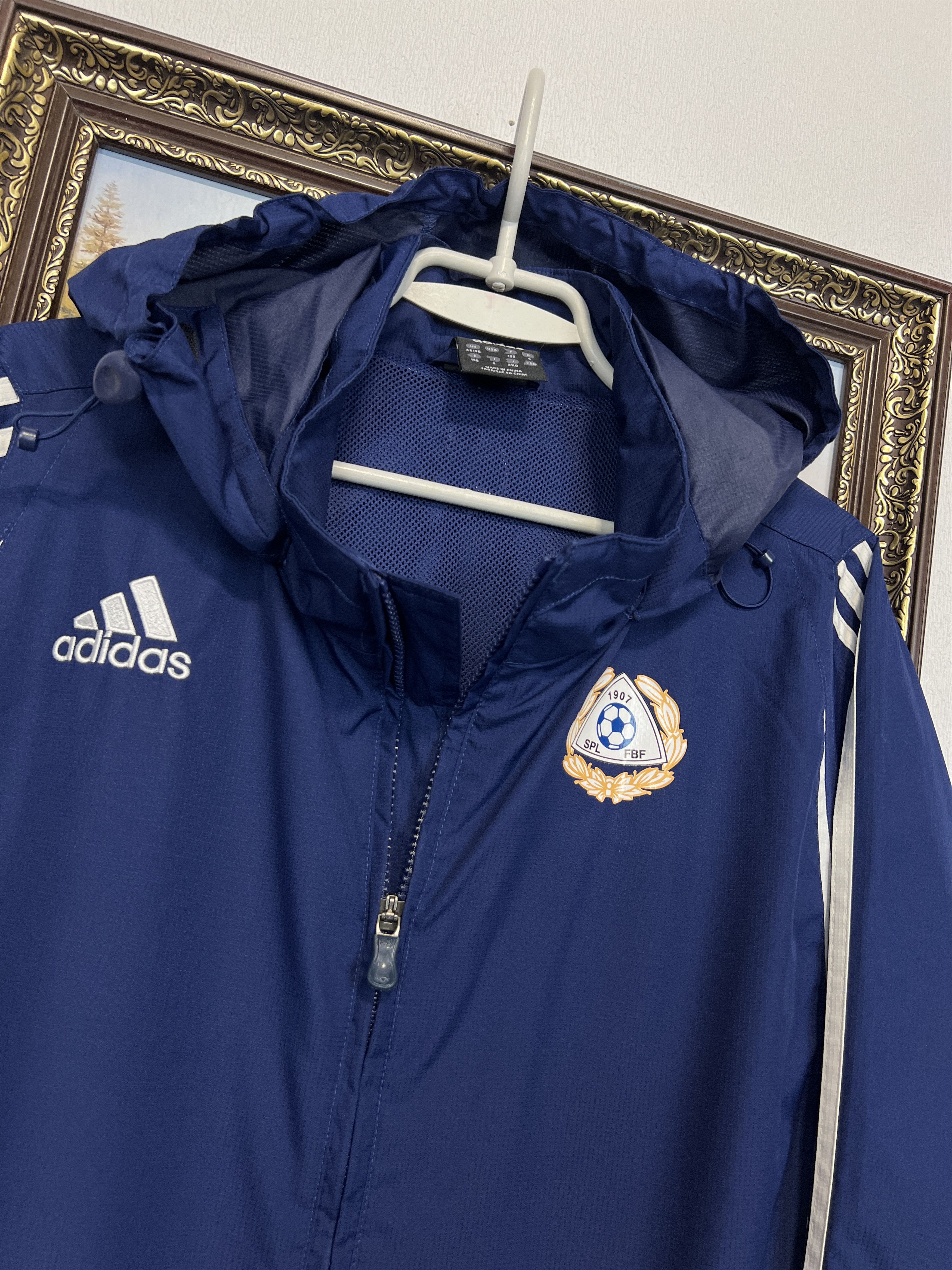 Adidas Vintage Finland Football Jacket Soccer Hooded Track Top Size US XL / EU 56 / 4 - 4 Thumbnail
