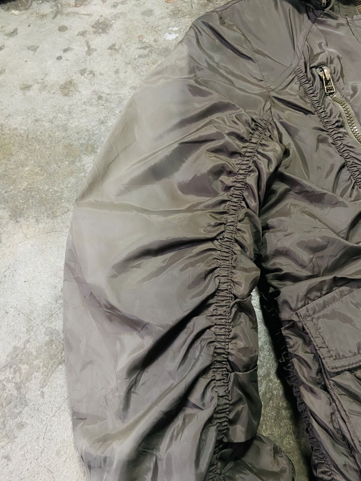Seditionaries Faded Sky Bomber Mini Fur Hoodie Nylon Jacket Size M / US 6-8 / IT 42-44 - 5 Thumbnail