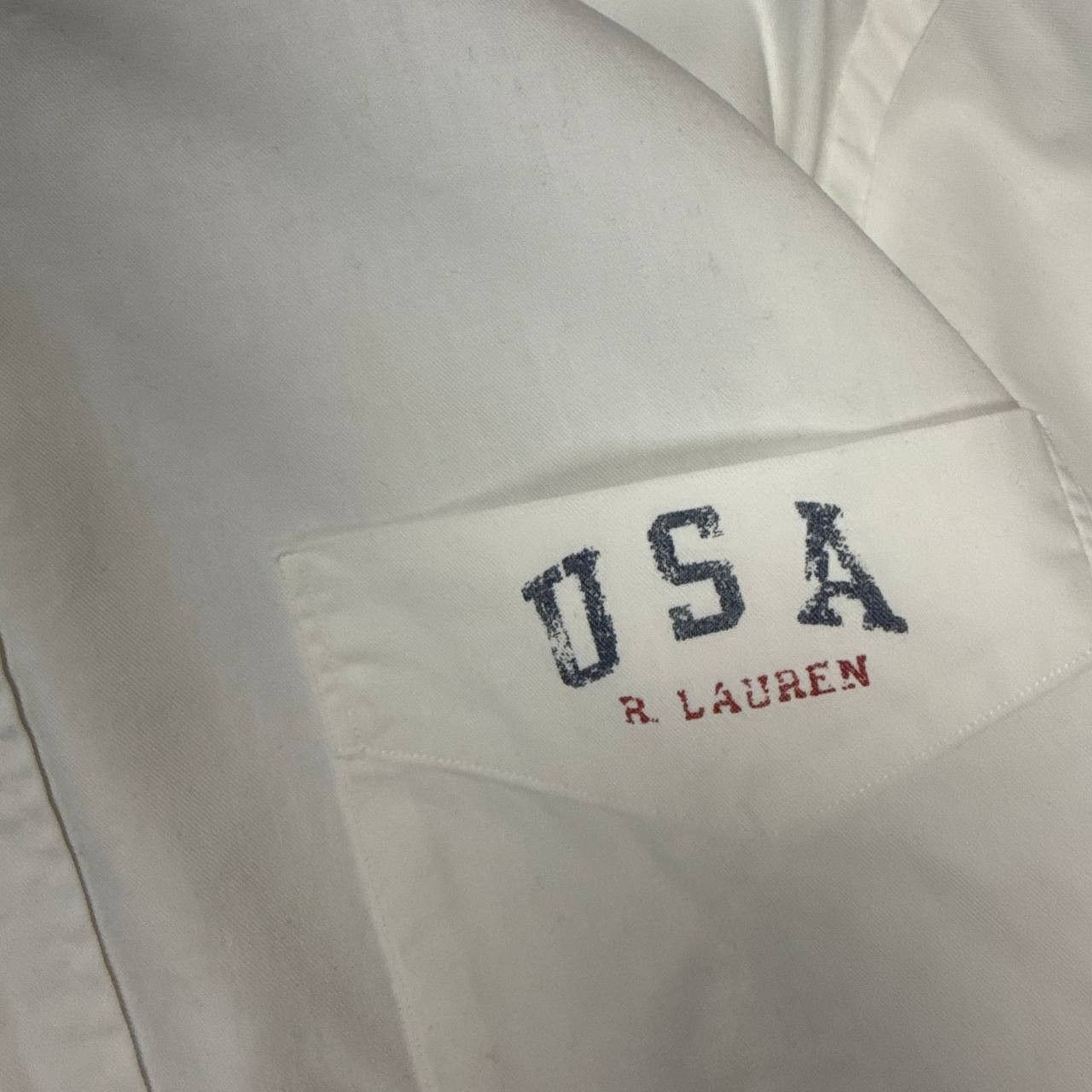 Polo Ralph Lauren Vintage 1990s Polo USA Dress Shirt White Ralph Lauren Size US L / EU 52-54 / 3 - 8 Thumbnail