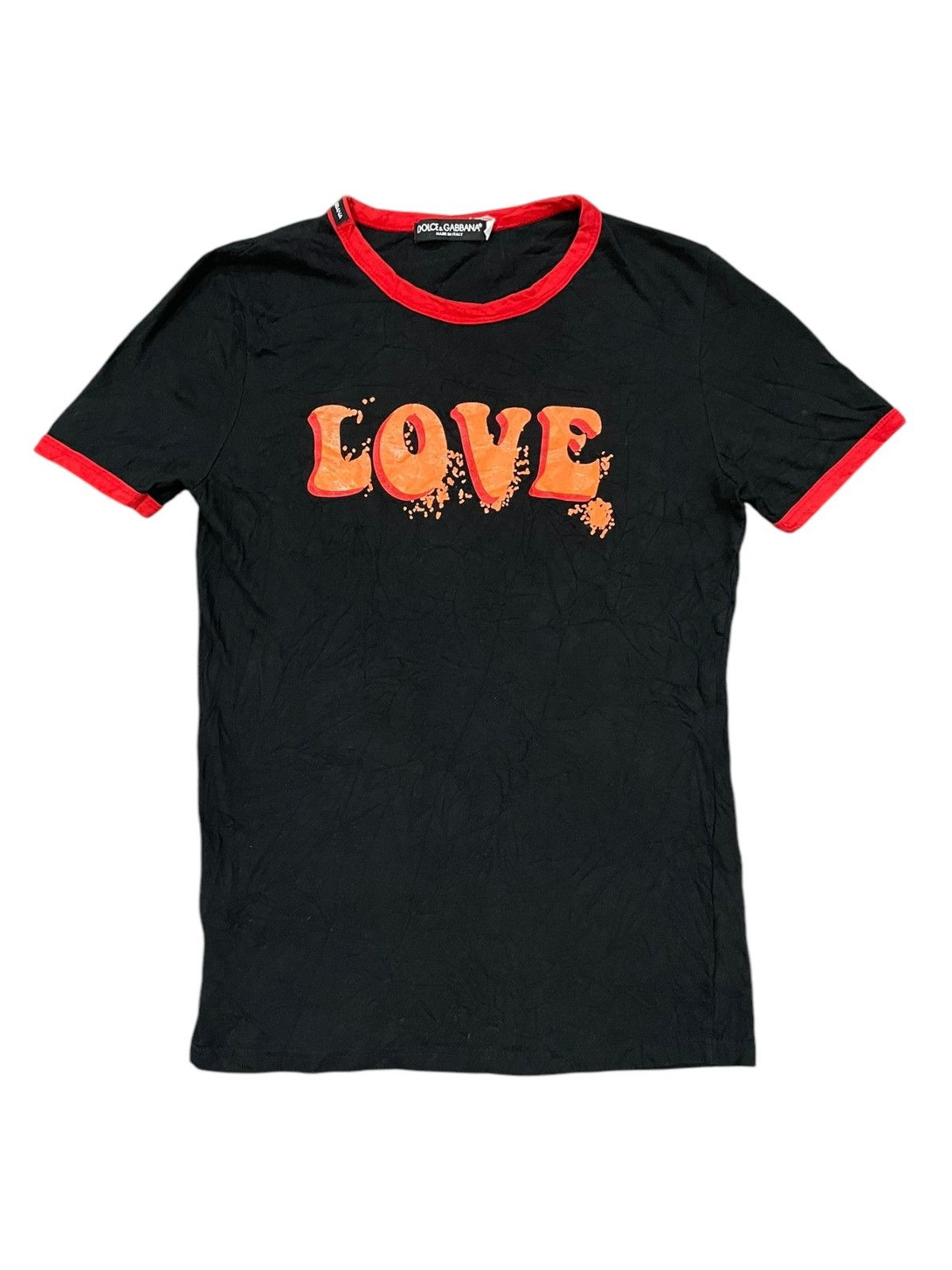 Dolce & Gabbana Dolce & Gabbana LOVE Ringer Tee Size S / US 4 / IT 40 - 1 Thumbnail
