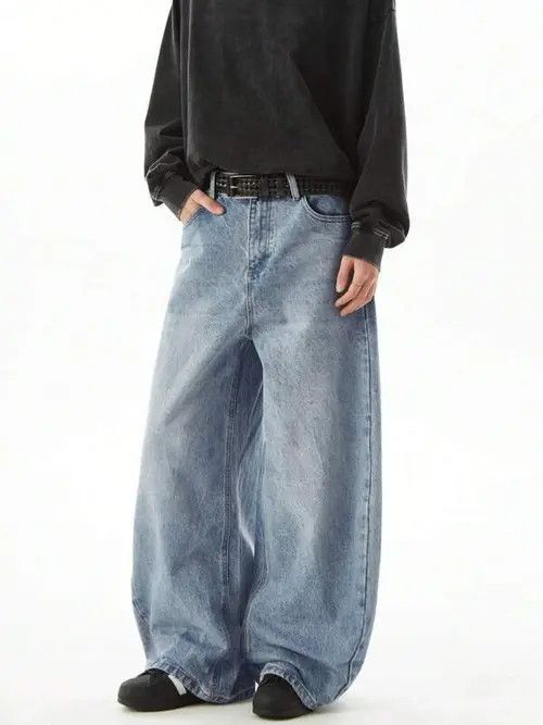 Japanese Brand Wide Leg Ballon Jeans Size US 30 / EU 46 - 3 Thumbnail