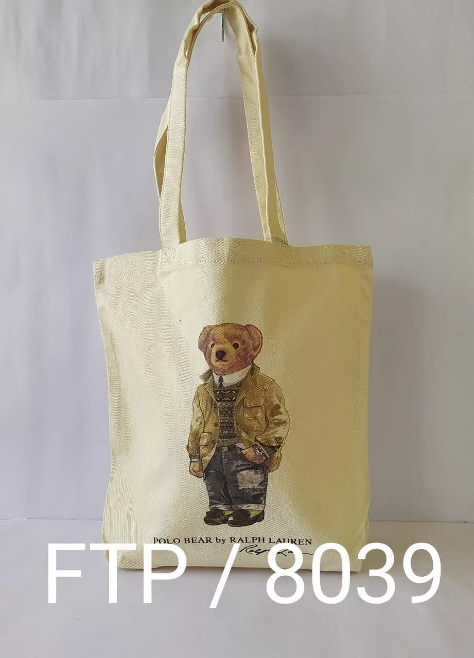 Polo Ralph Lauren Polo Ralph Lauren Polo Bear Cotton Canvas Tote Bag IFD 8039 Size ONE SIZE - 11 Thumbnail