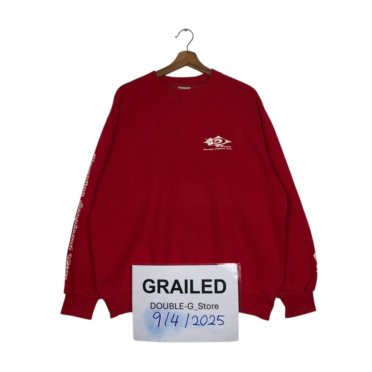 Japanese Brand × Vintage 📌Vintage Sweatshirt Piko Hawaiian Longboard Wear Big Logo Size US L / EU 52-54 / 3 - 1 Thumbnail