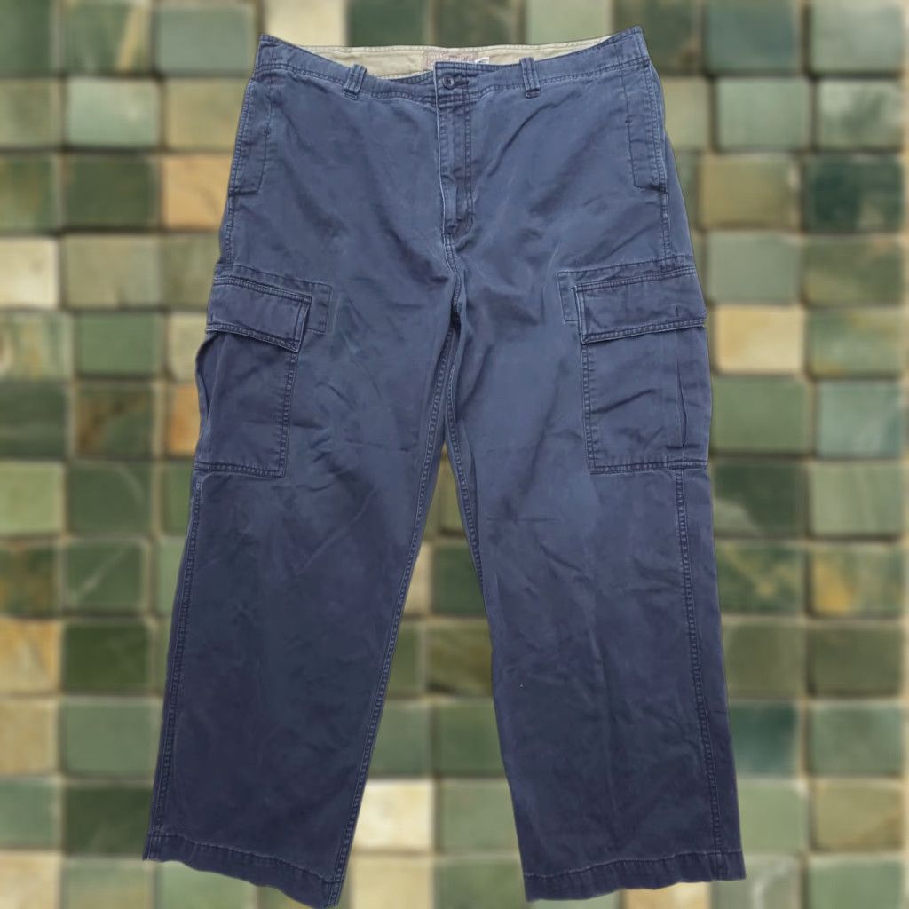 Old Navy VINTAGE Old Navy Cargo Pants Mens 38 x 30 Blue Cotton Twill Army 90s 5-Pocket Regular Straight Size US 38 / EU 54 - 1 Thumbnail