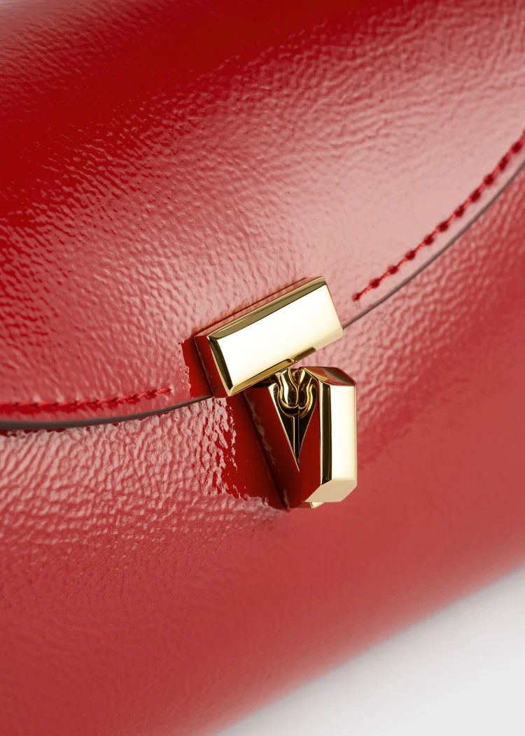 Toteme os11x0726 Size: OS / Mini T-Lock Naplack Clutch in Red Size ONE SIZE - 4 Thumbnail