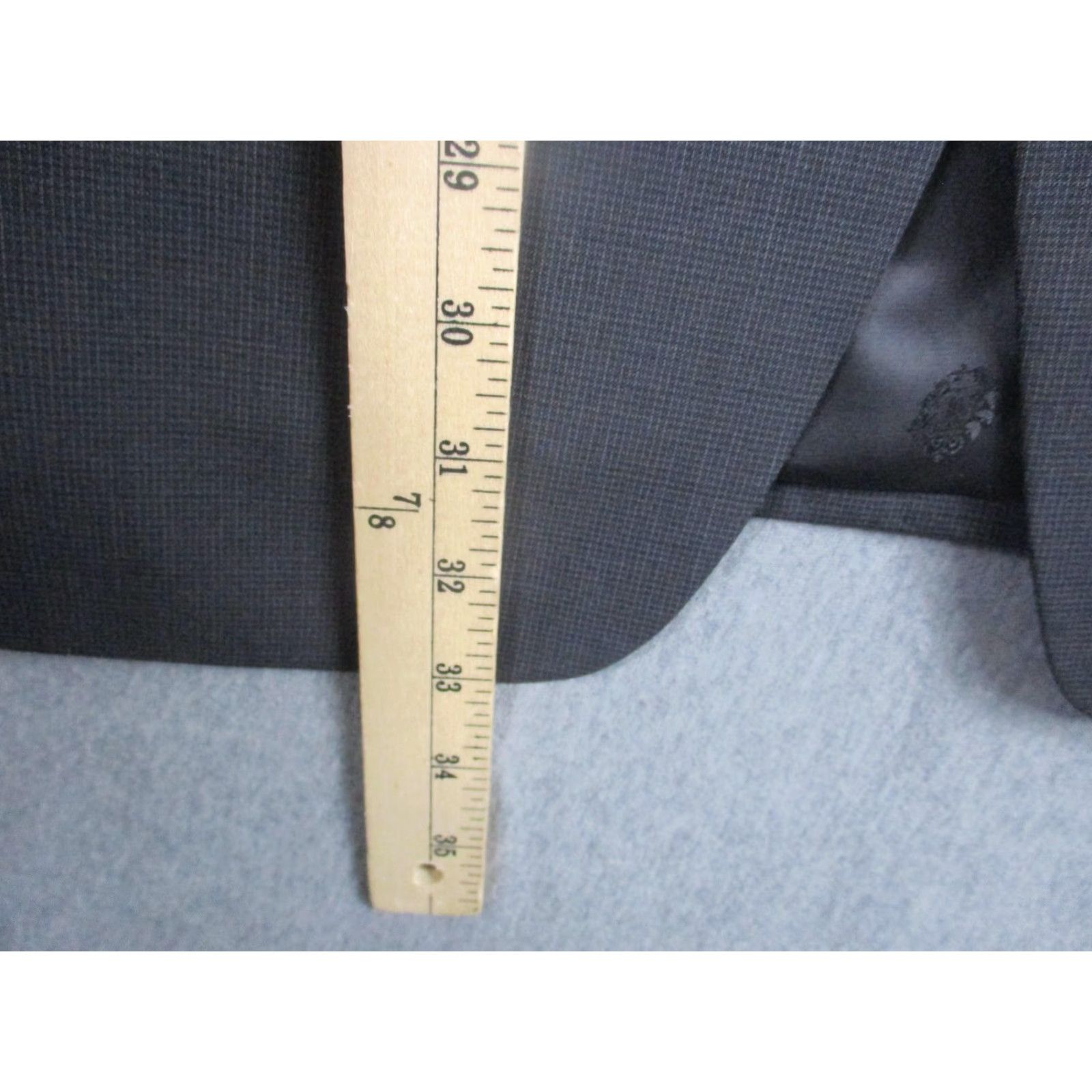 Ralph Lauren Lauren Ralph Lauren Suit Jacket Mens 46R Gray Check Two Button Notch Lapel Size 46R - 3 Thumbnail