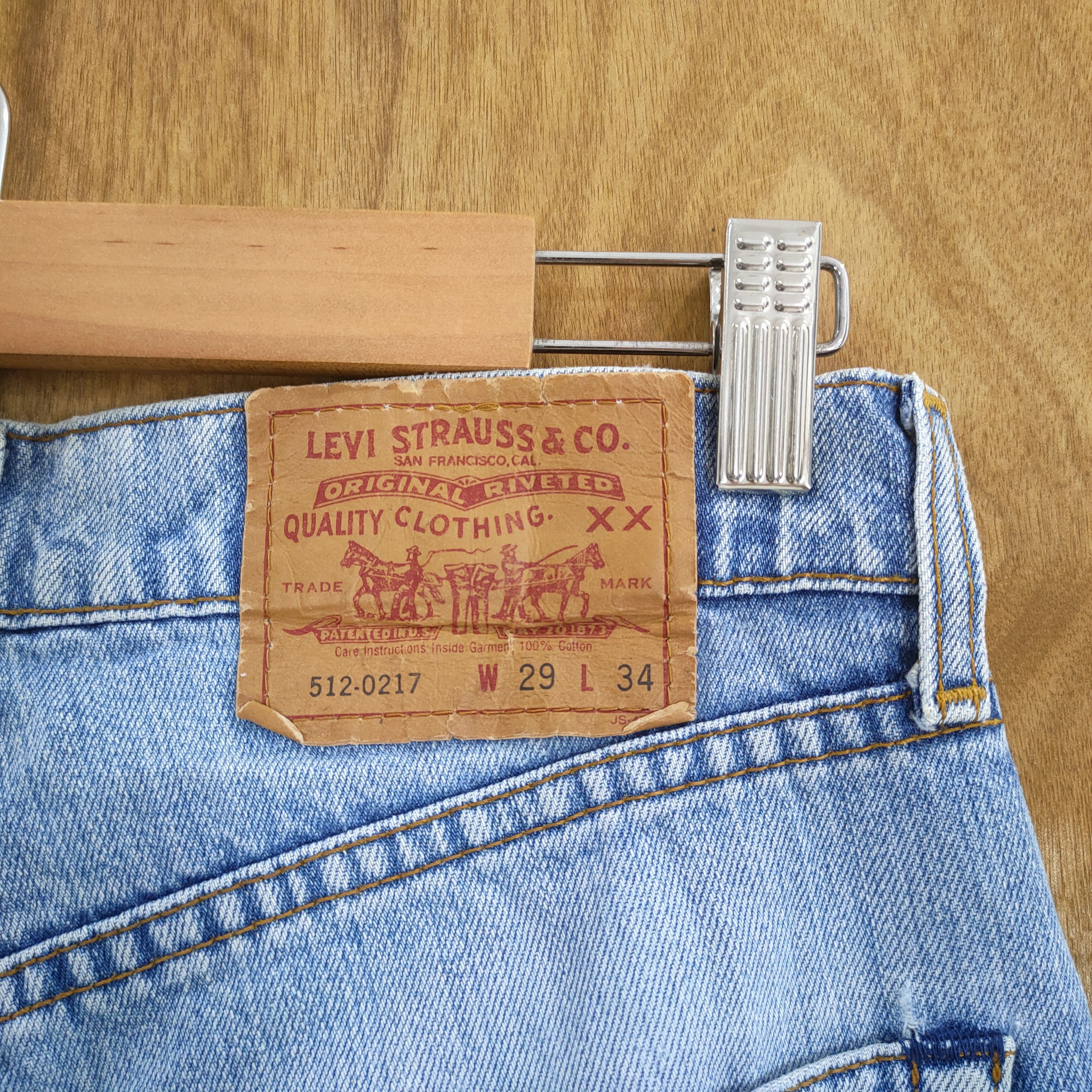 Levi's VINTAGE LEVI'S 512 STRAIGHT FADED BLUE DISTRESSED JEAN PANTS Size US 28 / EU 44 - 3 Thumbnail