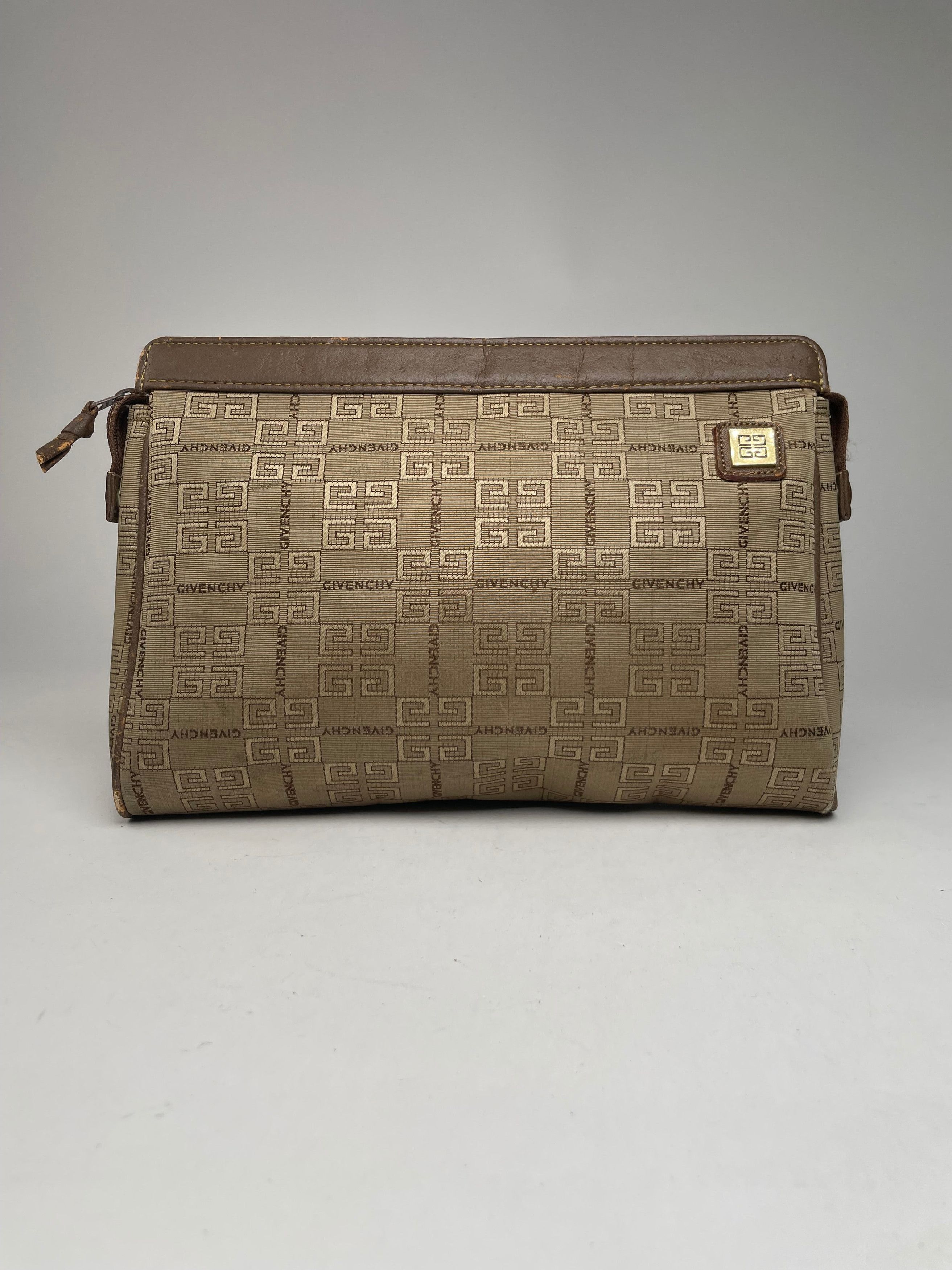Givenchy Vintage GV3 Monogram Clutch Brown Size ONE SIZE - 1 Thumbnail