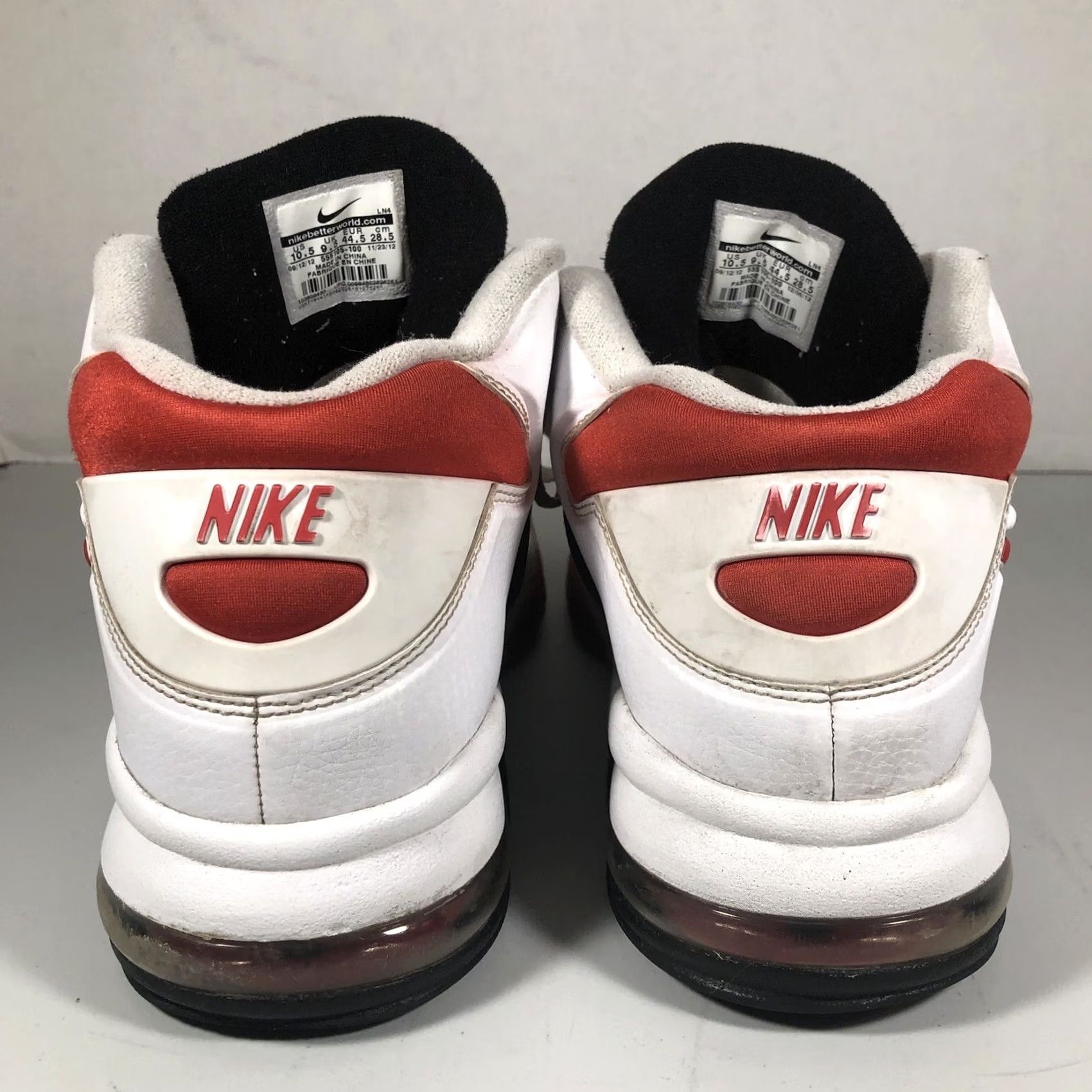 Nike Nike Air Force Max Charles Barkley 2012 Men Size 10.5 555105-100 White Red Black Sneaker Basketball Nike Charles Barkley Shoes Men Size US 10 / EU 43 - 5 Thumbnail