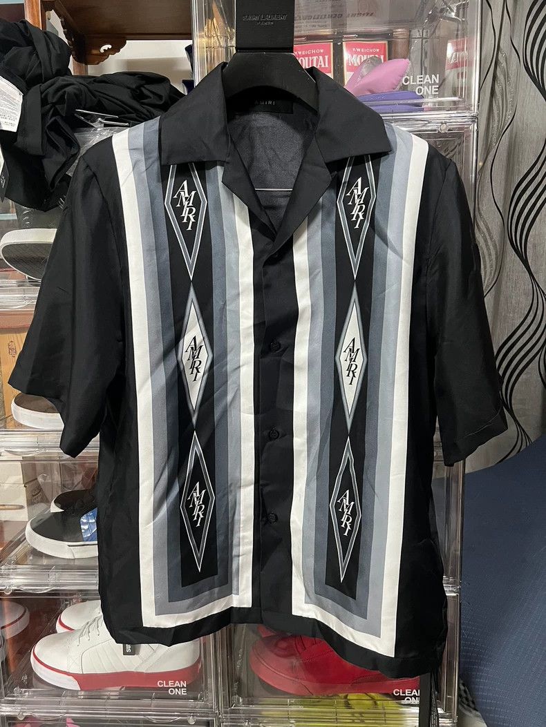 Amiri Amiri Logo silk shirt 2502-Nextarrow Size US L / EU 52-54 / 3 - 2 Thumbnail