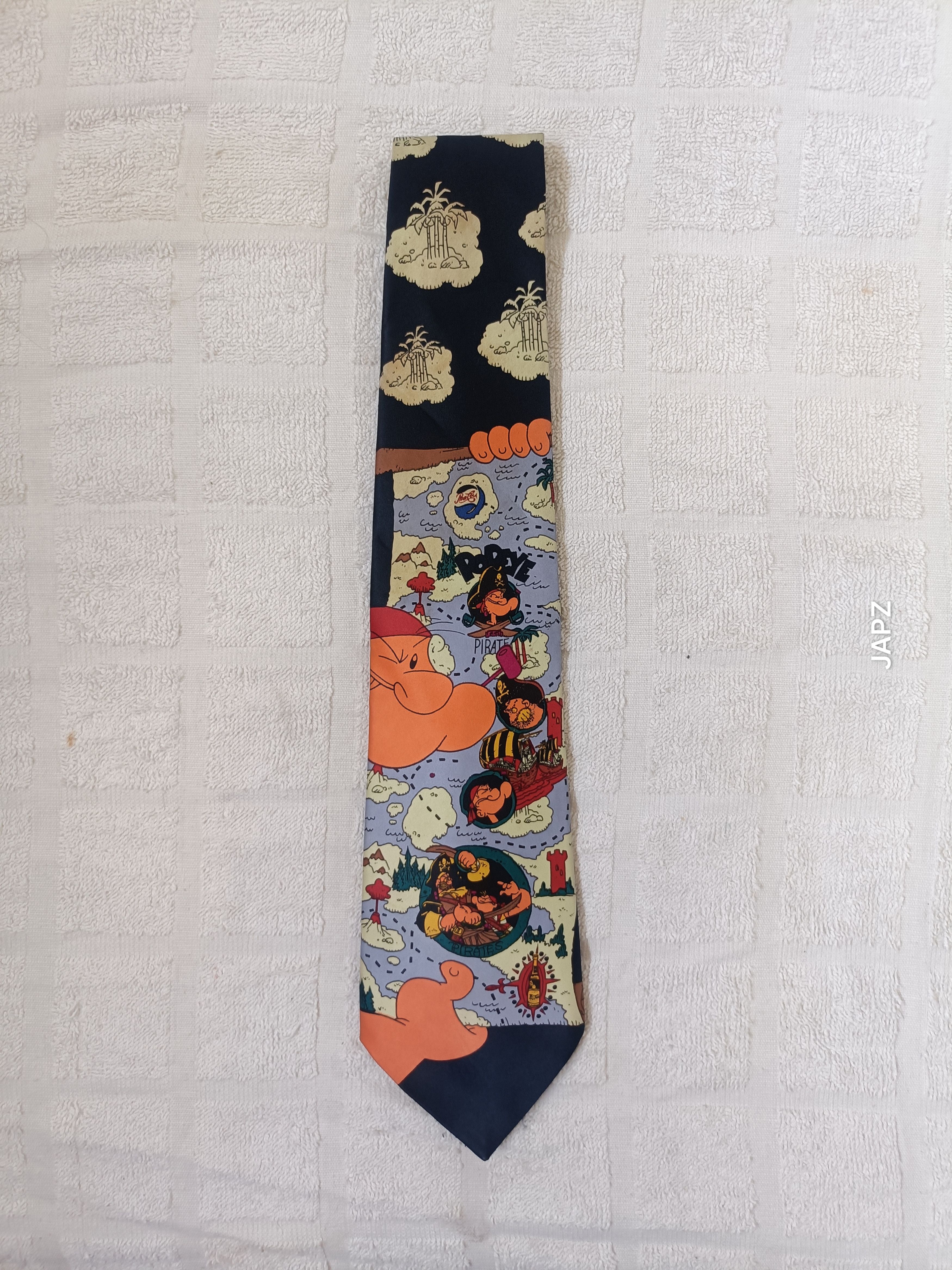 Vintage Vintage Popeye the sailor man silk tie Size ONE SIZE - 1 Thumbnail