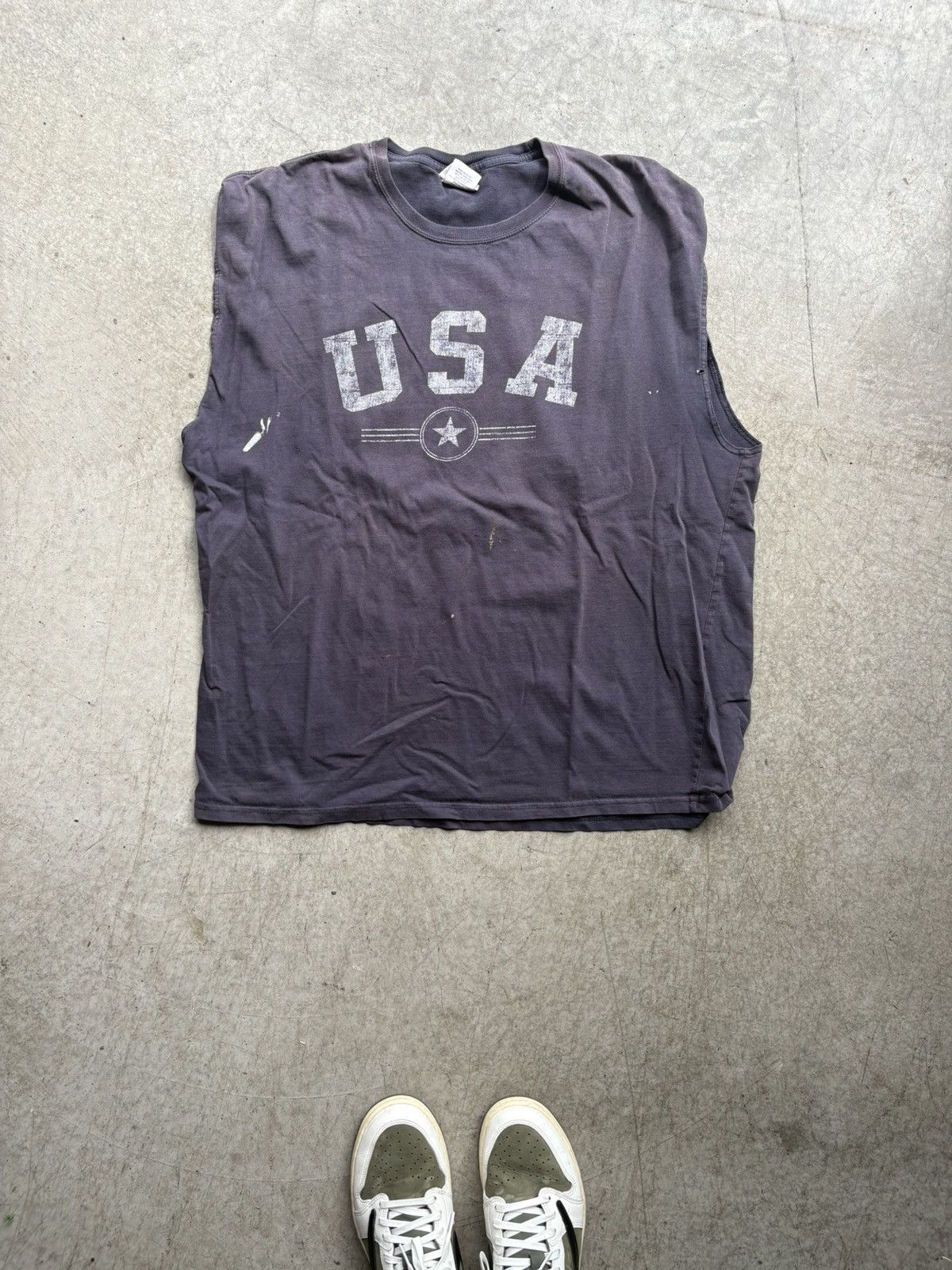 Vintage Vintage USA Tank Top Shirt Size US XXL / EU 58 / 5 - 3 Thumbnail