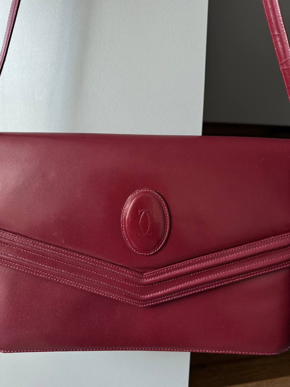 Cartier × Designer × Vintage Vintage Cartier Paris Burgundy Leather Bag Size ONE SIZE - 9 Thumbnail