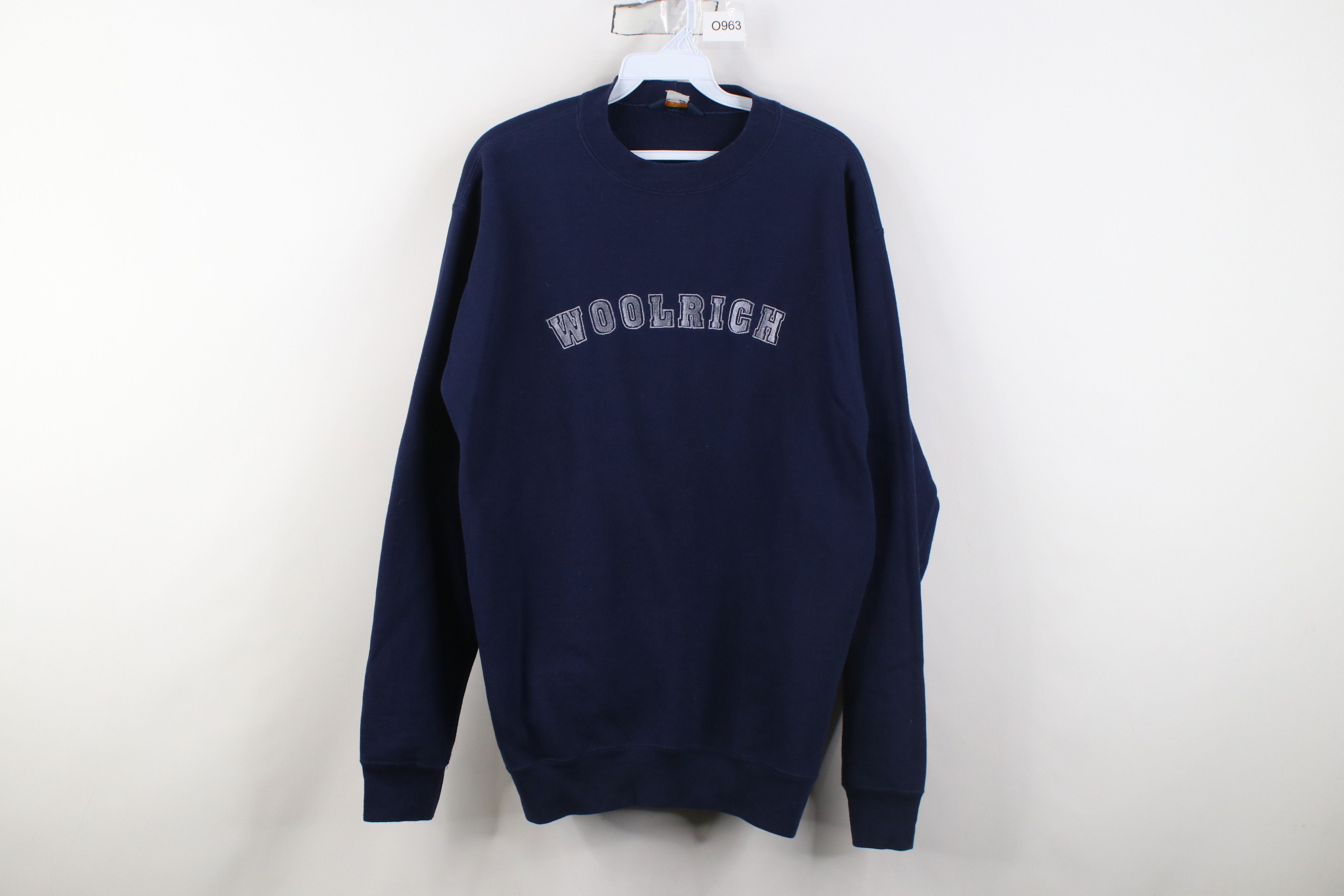 Woolrich Woolen Mills Vintage 90s Woolrich Spell Out Crewneck Sweatshirt Blue USA Size US M / EU 48-50 / 2 - 1 Thumbnail