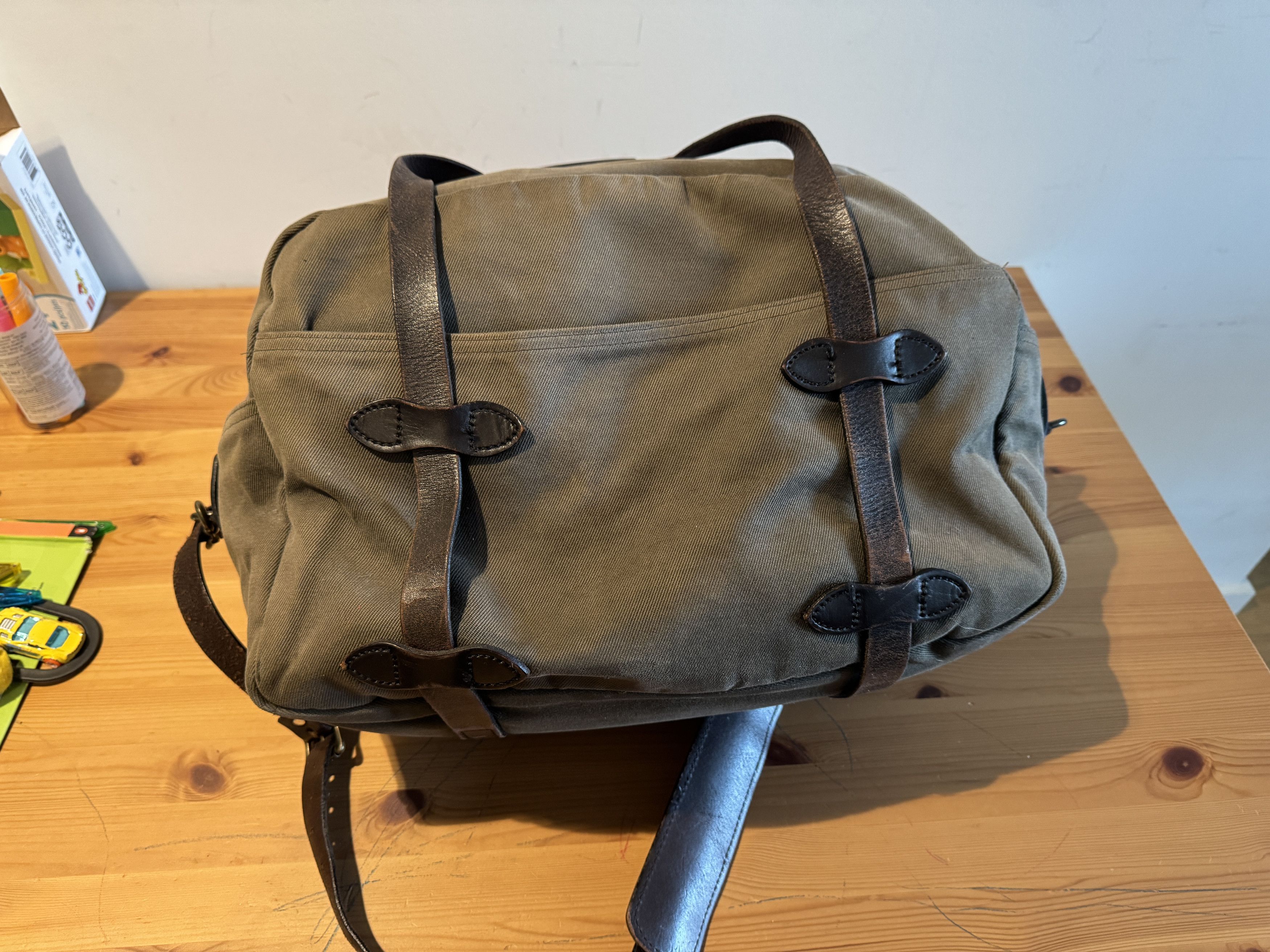 Filson Filson Leather Duffle Bag, Green / Olive - 70246 Size ONE SIZE - 6 Thumbnail