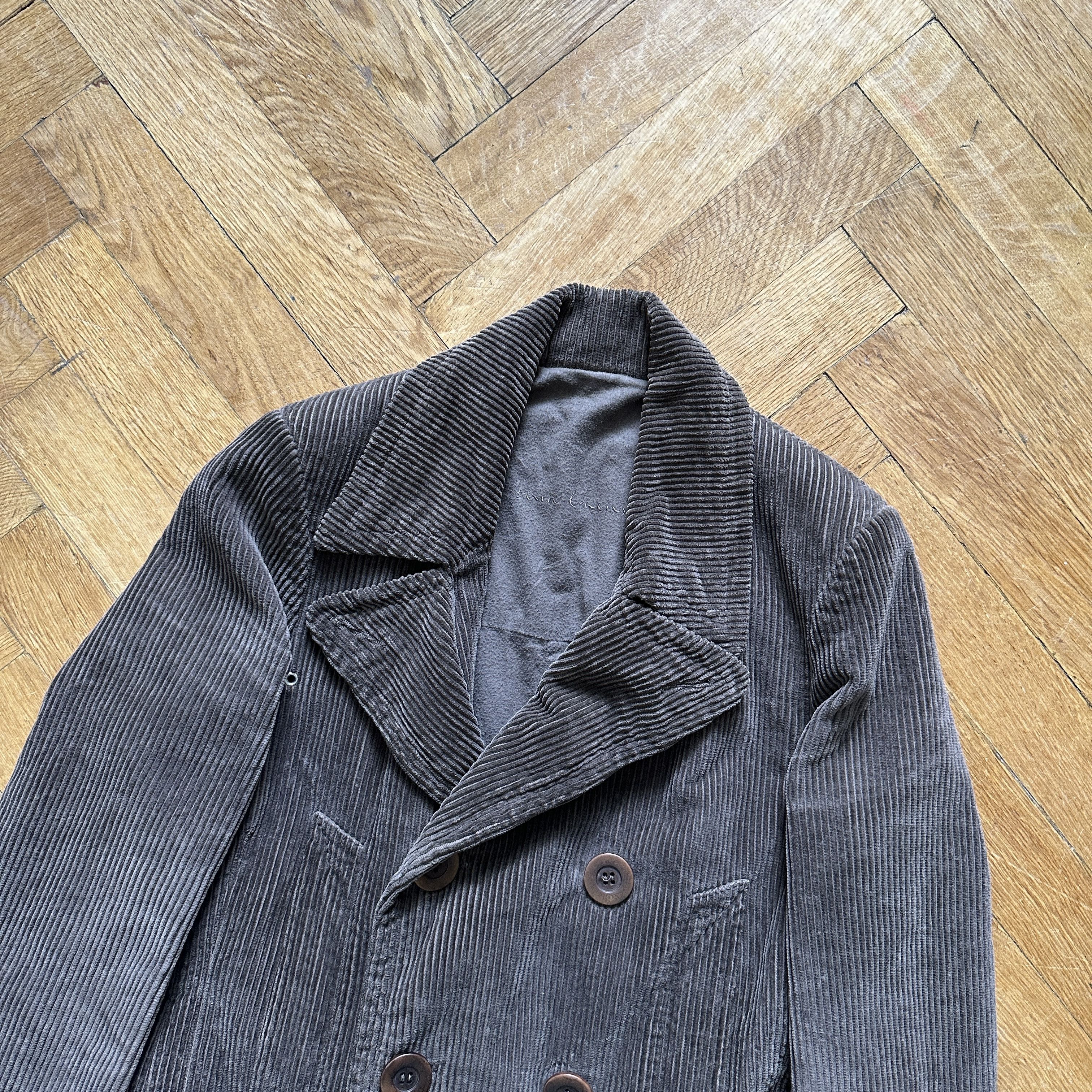 Rick Owens Archival Double Breasted Corduroy Coat Size US XS / EU 42 / 0 - 3 Thumbnail
