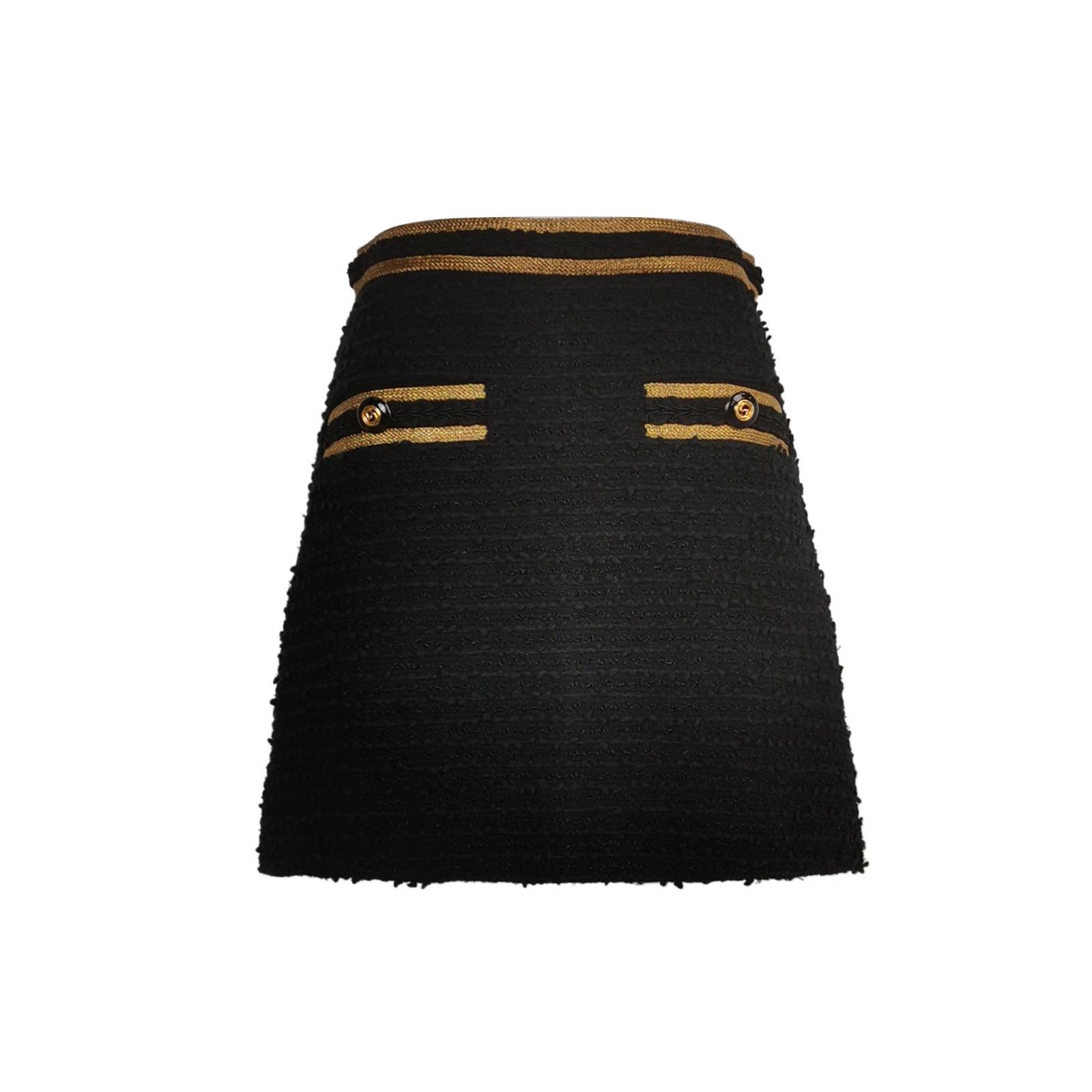 Gucci Gucci Gold Trim Tweed Mini Skirt IT 40 Size 27" / US 4 / IT 40 - 1 Thumbnail