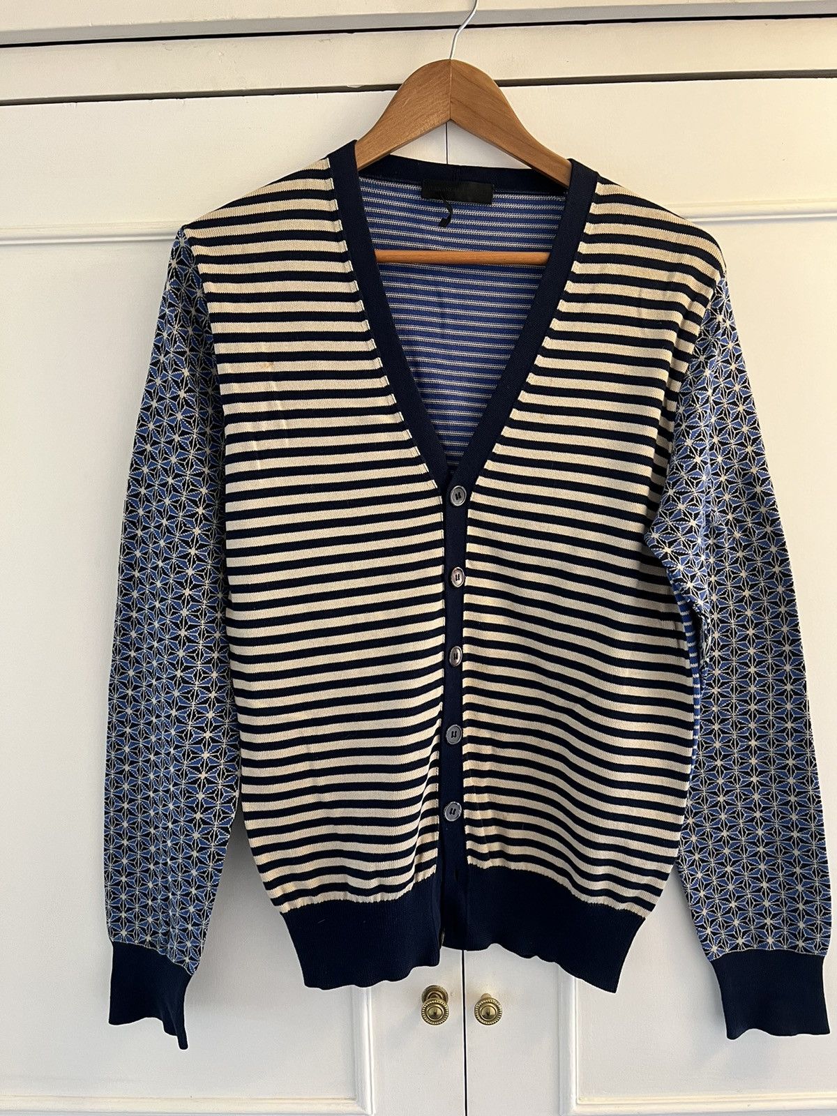 image of Alexander Mcqueen Cardigan Size Small in Blue, Men's