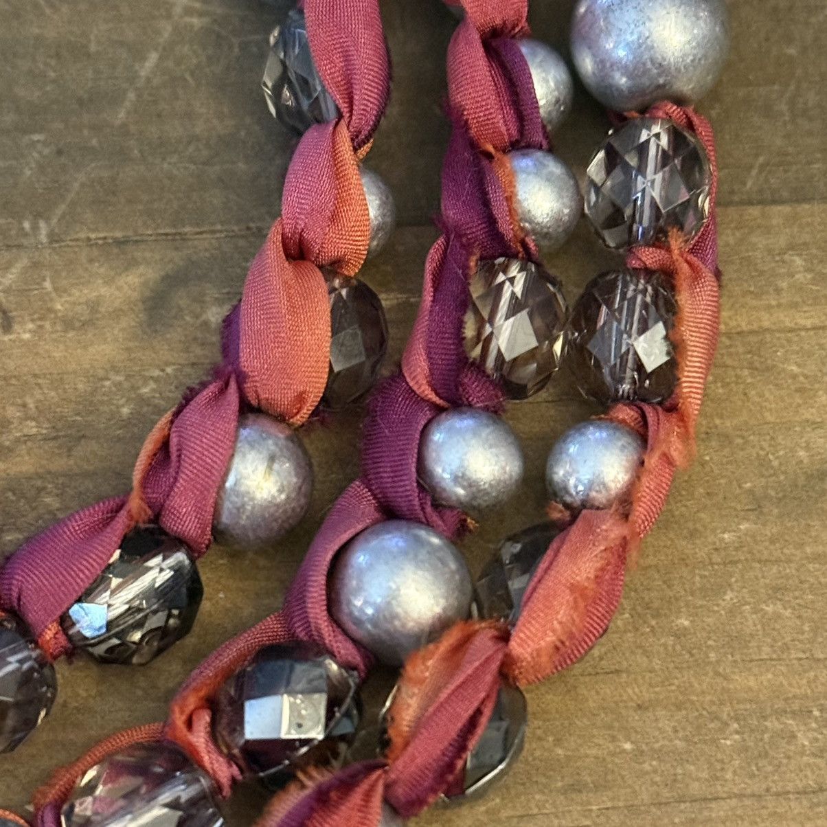 Loft Loft ribbon woven layered bead statement necklace Size ONE SIZE - 4 Thumbnail