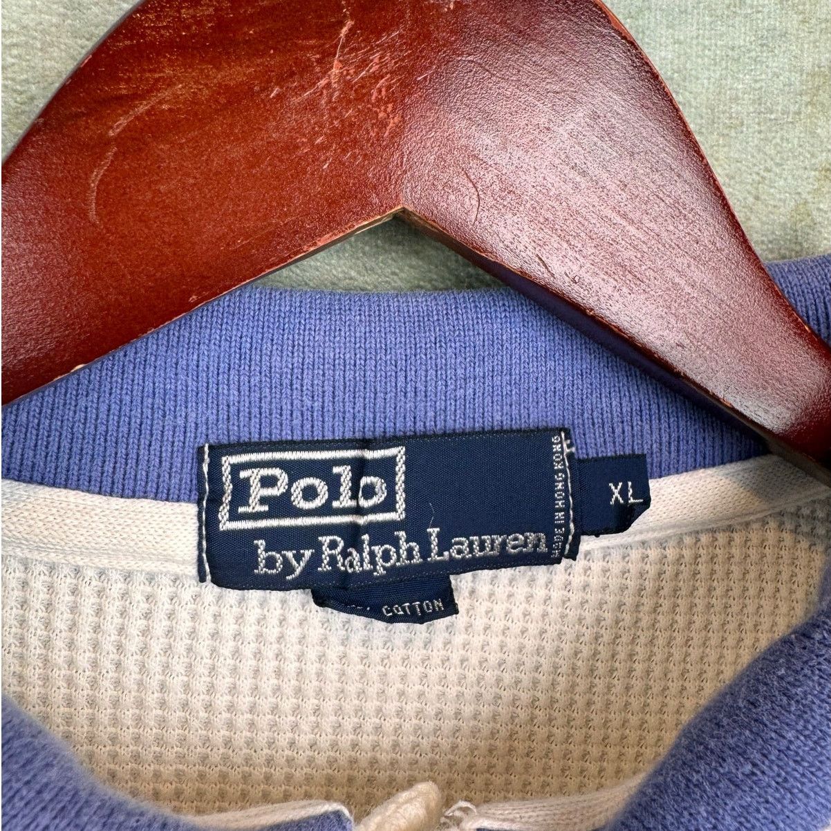 Polo Ralph Lauren × Vintage VTG 90s Polo Ralph Lauren Cookie Crest Thermal Shirt XL Size US XL / EU 56 / 4 - 3 Thumbnail