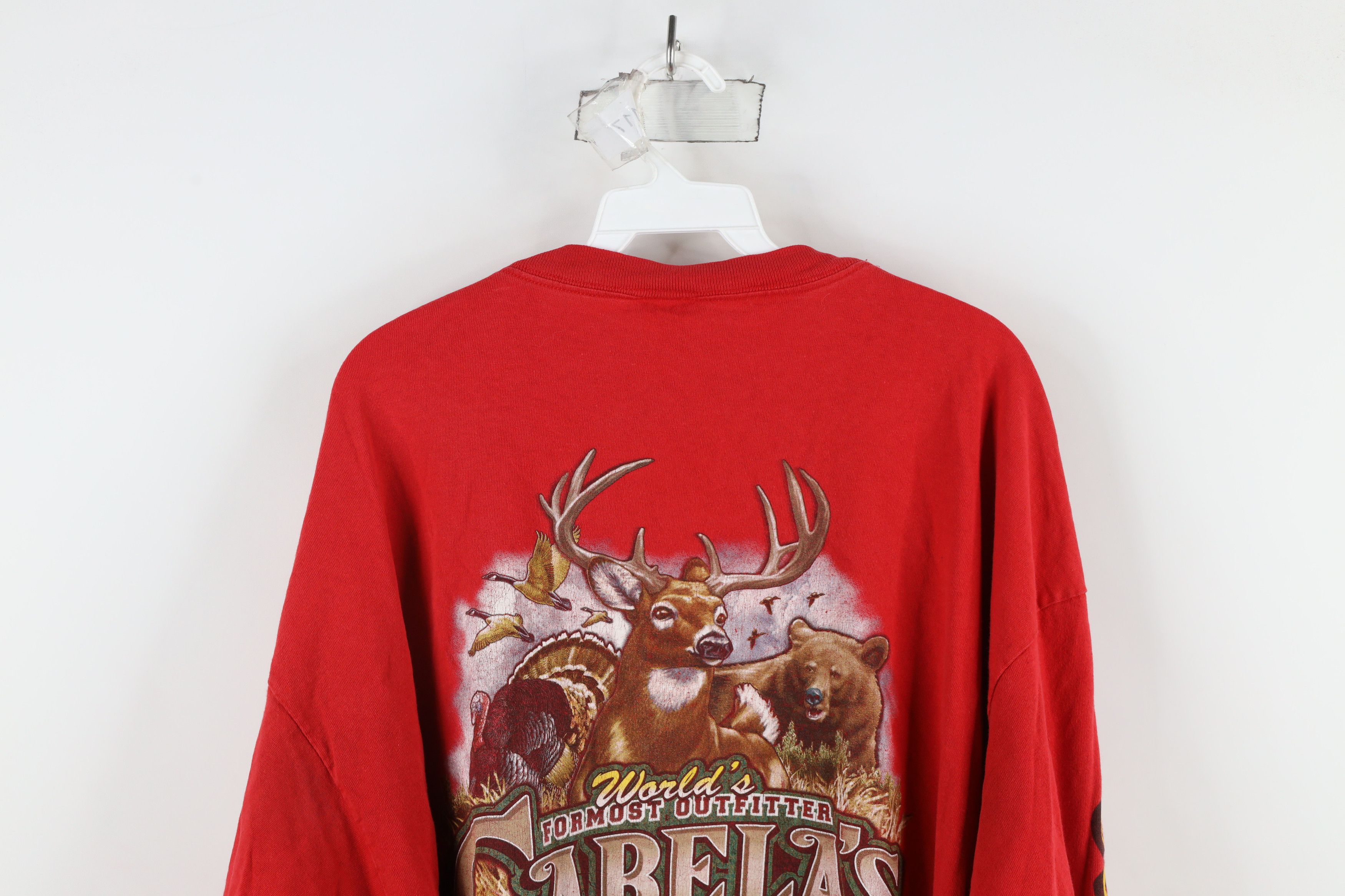 Cabelas × Vintage Vintage 90s Cabelas Spell Out Deer Long Sleeve T-Shirt Size US XXL / EU 58 / 5 - 15 Thumbnail