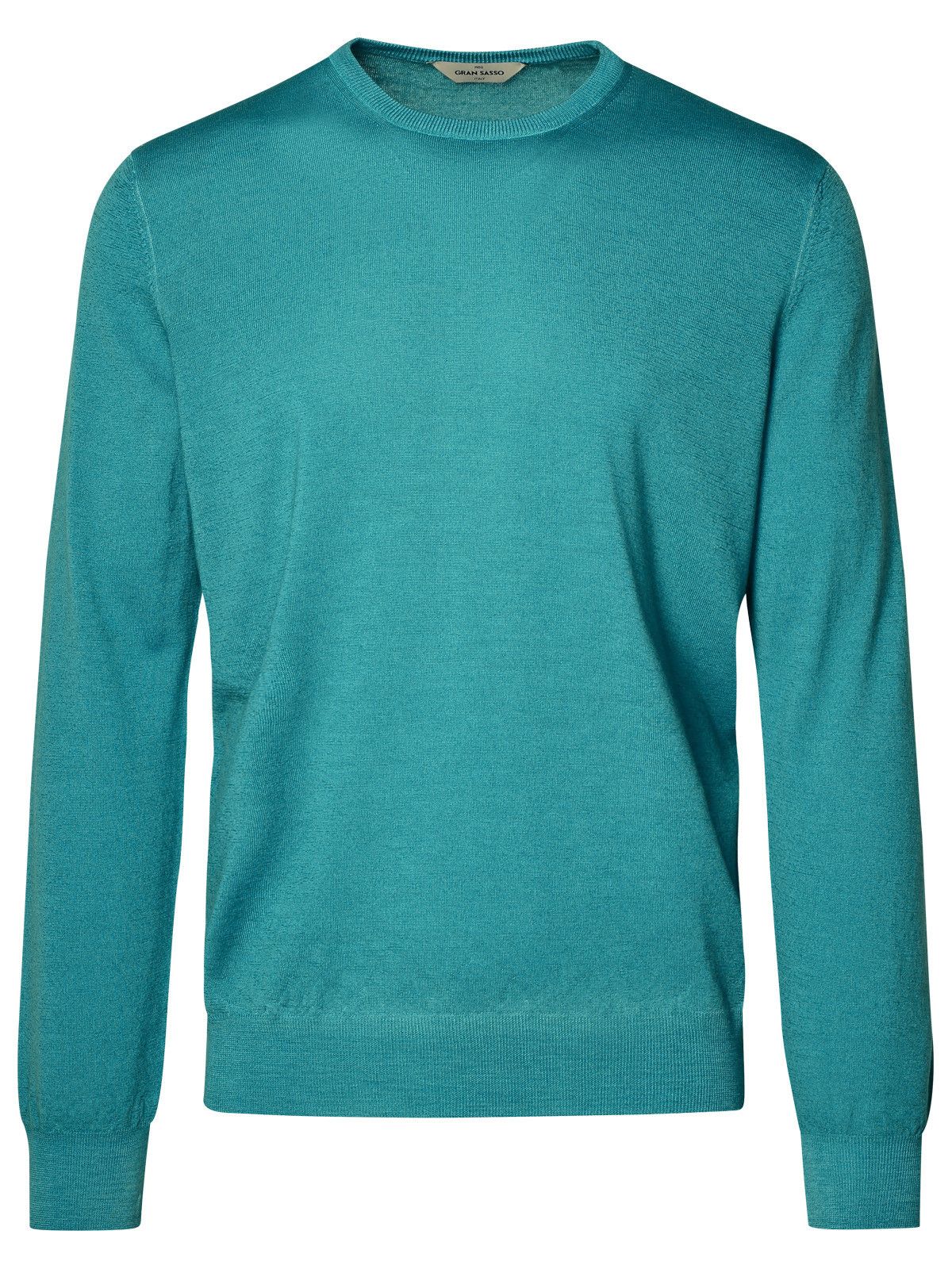 image of Gran Sasso Turquoise Virgin Wool Sweater in Light Blue, Men's (Size 2XL)