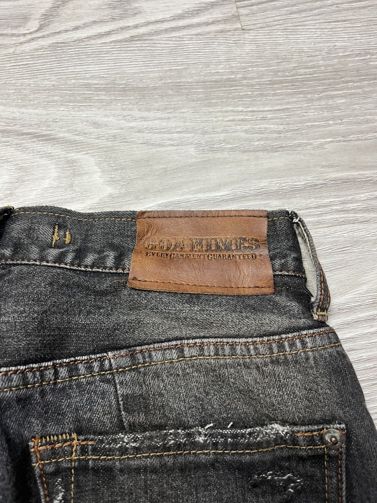 GOA GOA Nimes Selvedge Redline Faded Denim Pants Size US 29 - 3 Thumbnail
