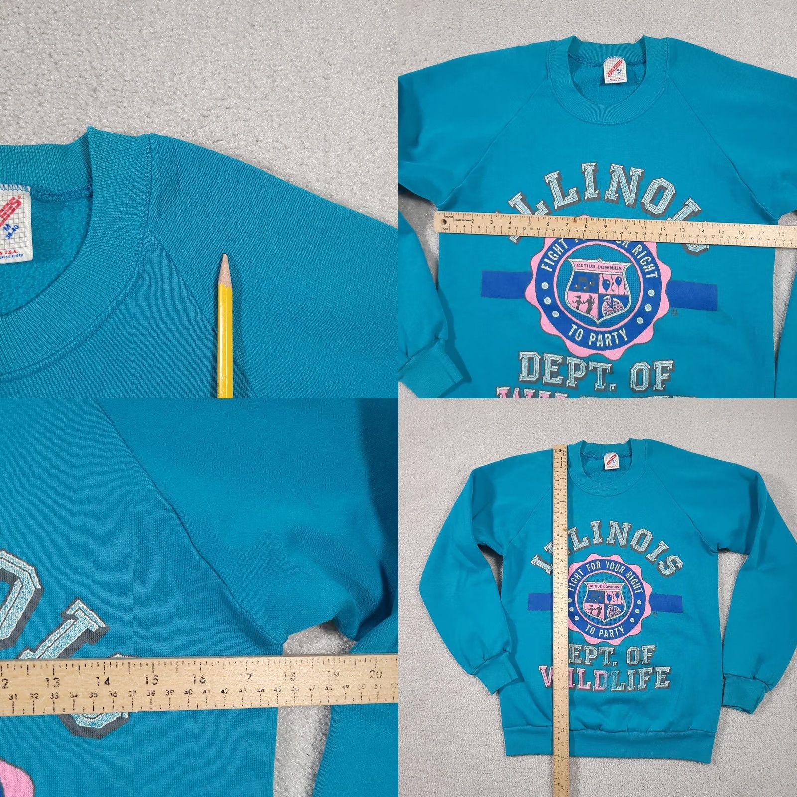 Jerzees VINTAGE Jerzees Sweatshirt Mens M IL Dept. Of Wildlife Nature Crewneck USA Shirt Size US M / EU 48-50 / 2 - 8 Thumbnail