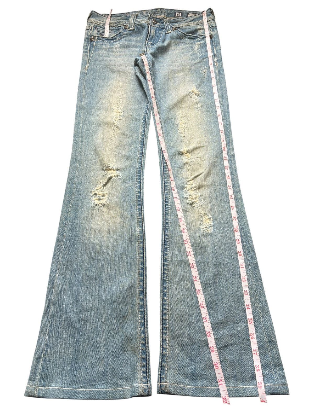 Miss Me Vintage Miss Me Mud Wash Distressed Flare Jeans Size 29" - 7 Thumbnail