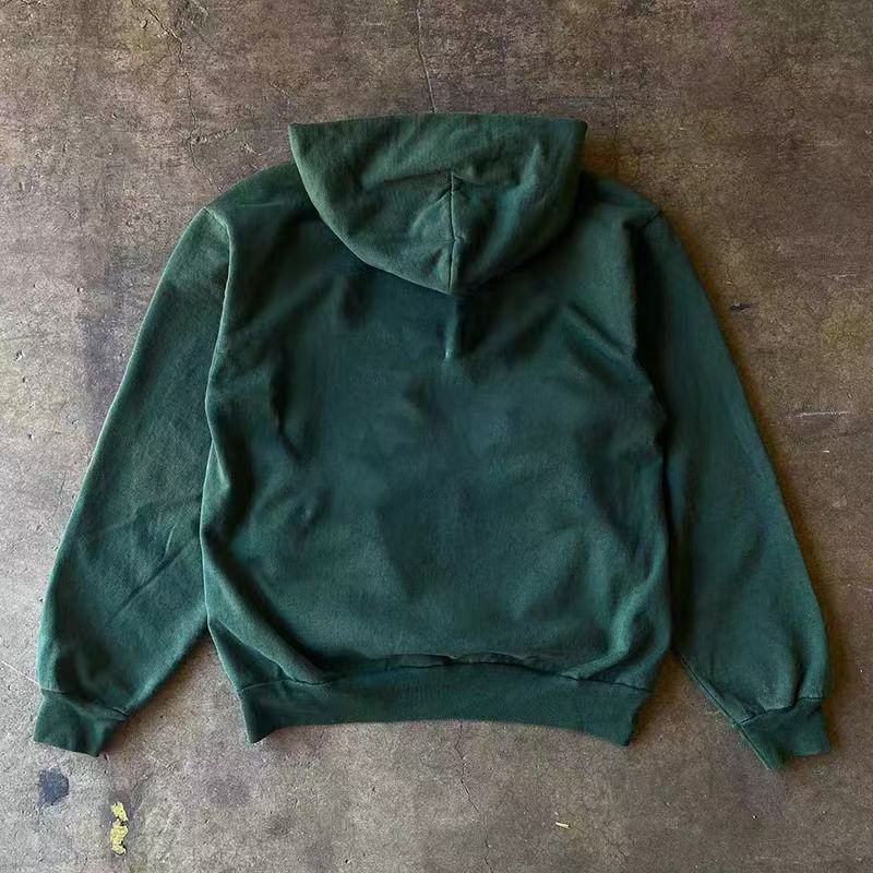 Japanese Brand × Vintage Green Retro Letter Print Loose Hoodie Size US L / EU 52-54 / 3 - 2 Thumbnail