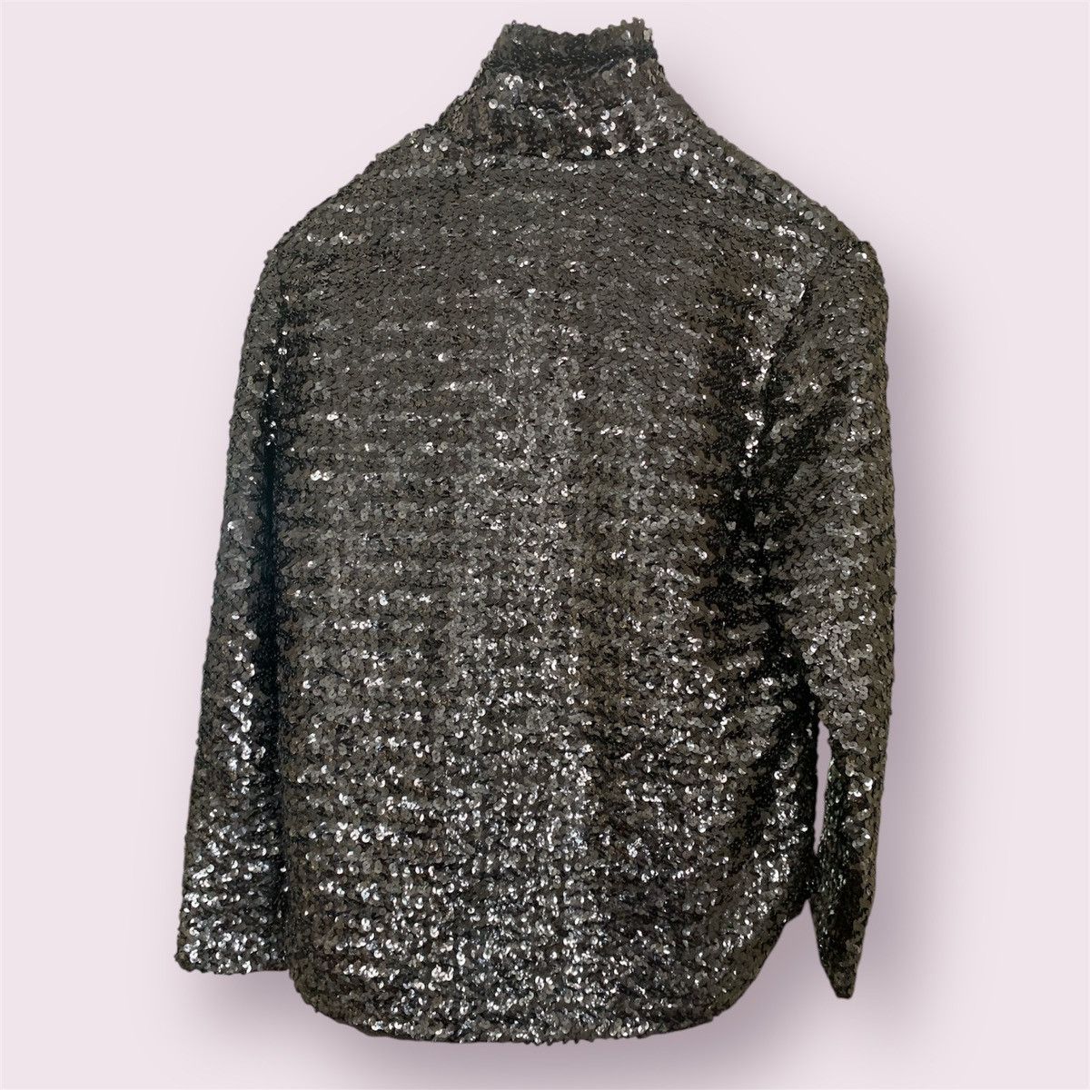 Vintage 70s Black Sequin Jacket Size S / US 4 / IT 40 - 3 Thumbnail