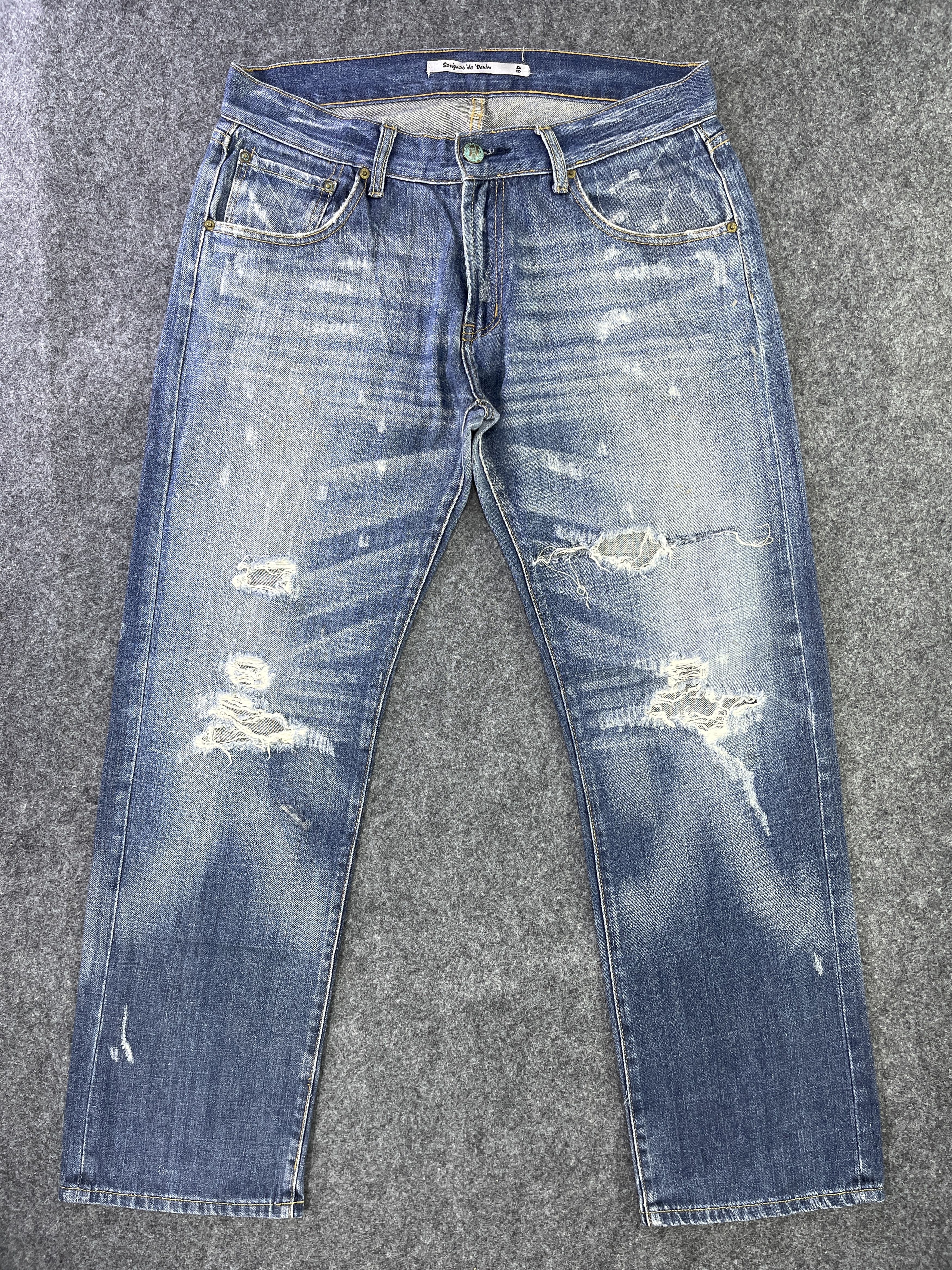 Japanese Brand Savignac 'de Denim Distressed Jeans - J956 Size US 34 / EU 50 - 1 Thumbnail